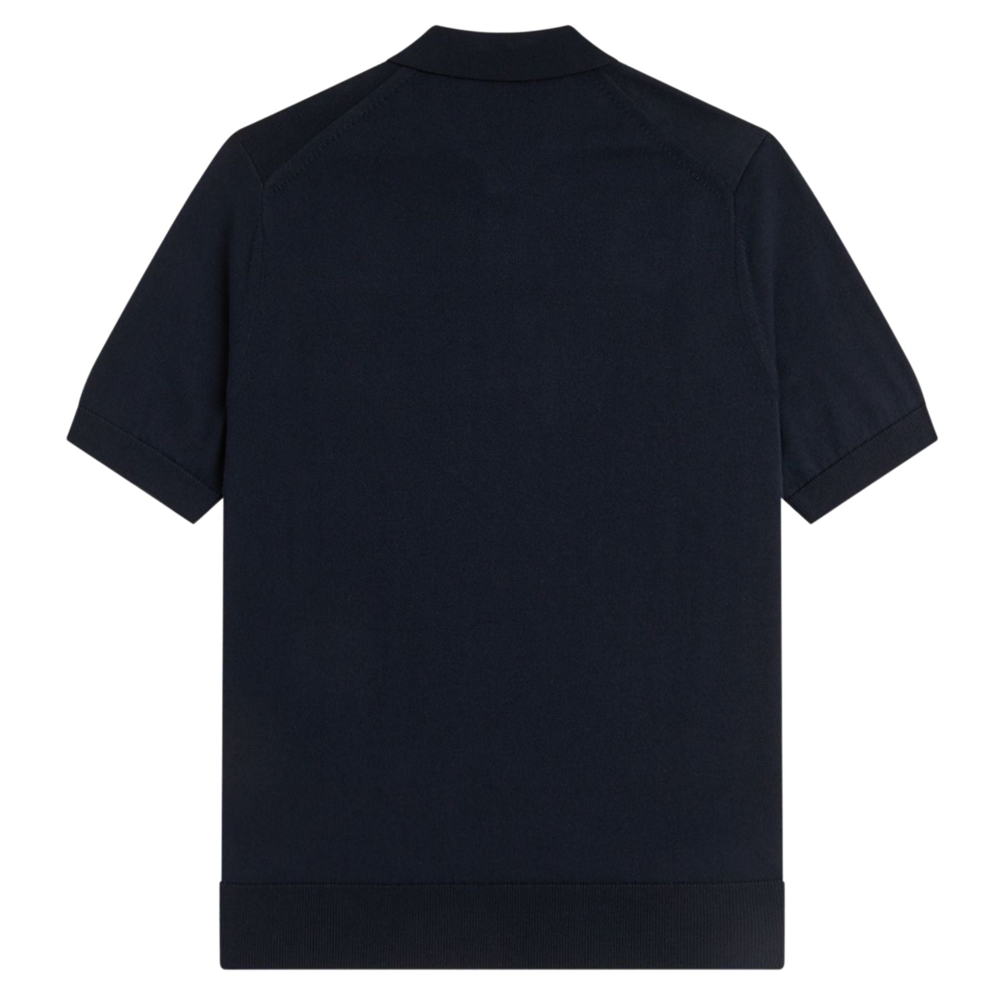 Fred Perry Long Staple Cotton Knitted Shirt - Navy