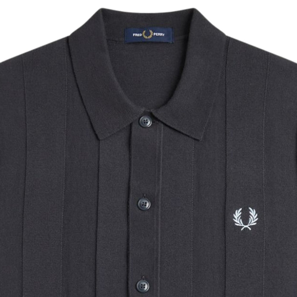 Fred Perry Tonal Veritcal Stripe Shirt - Anchor Grey