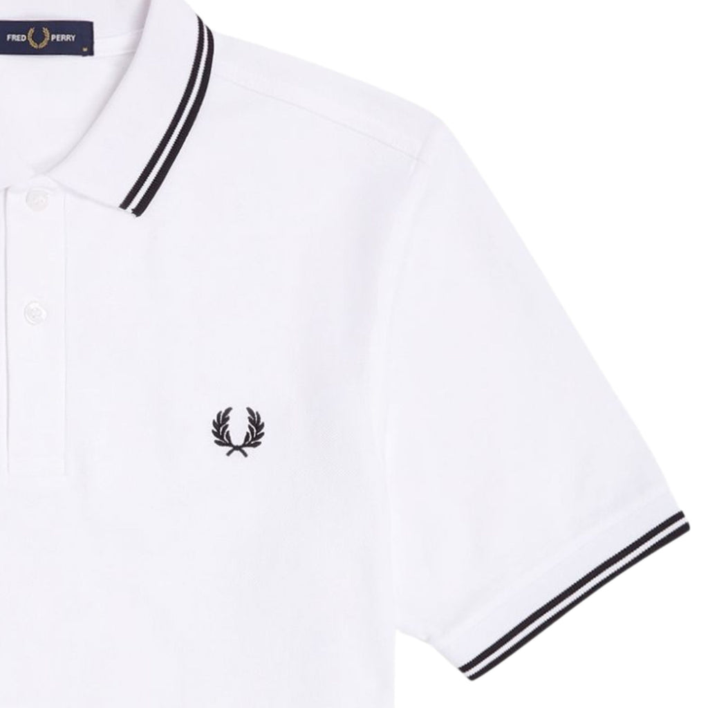 Fred Perry M3600 Twin Tipped Polo Shirt - White
