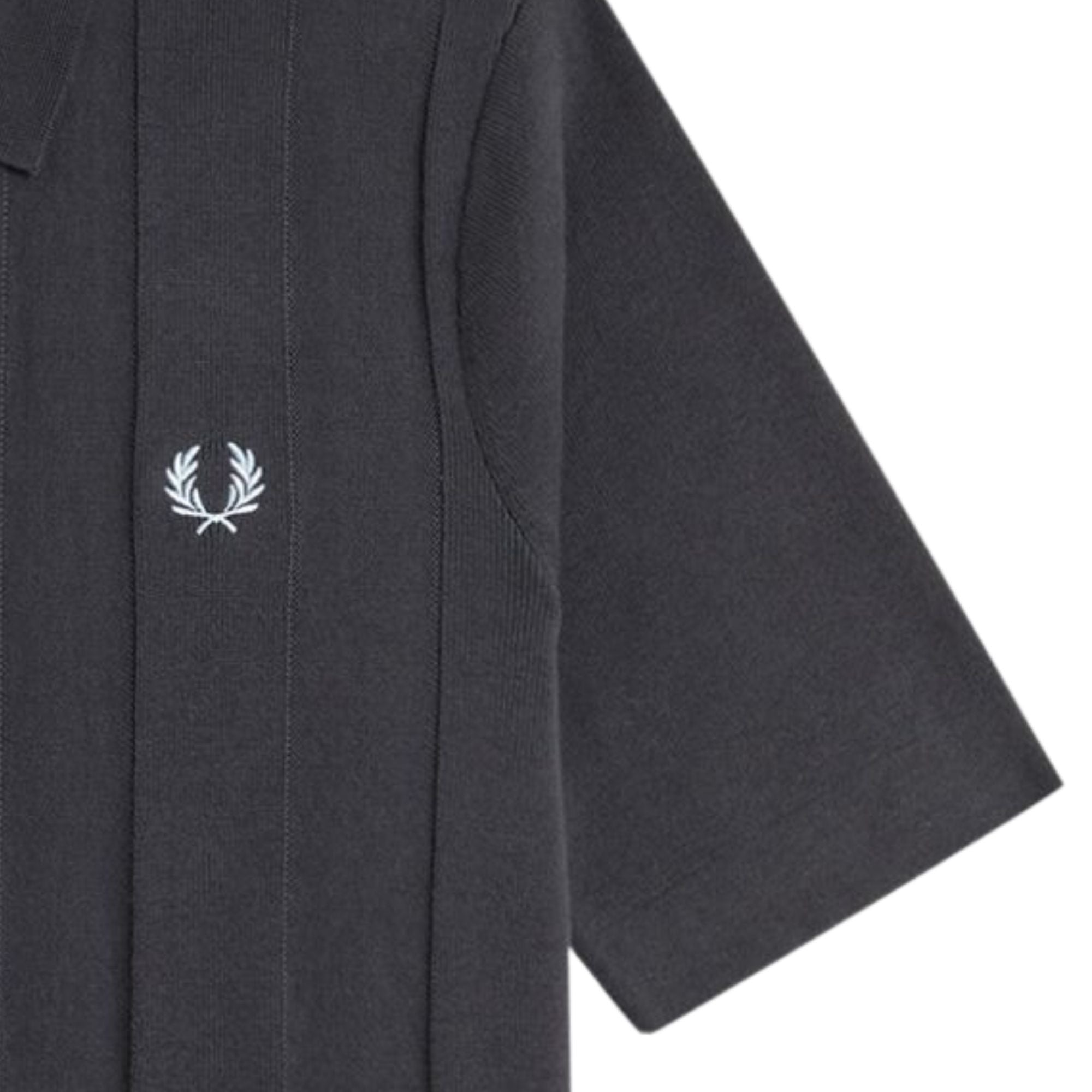 Fred Perry Tonal Veritcal Stripe Shirt - Anchor Grey