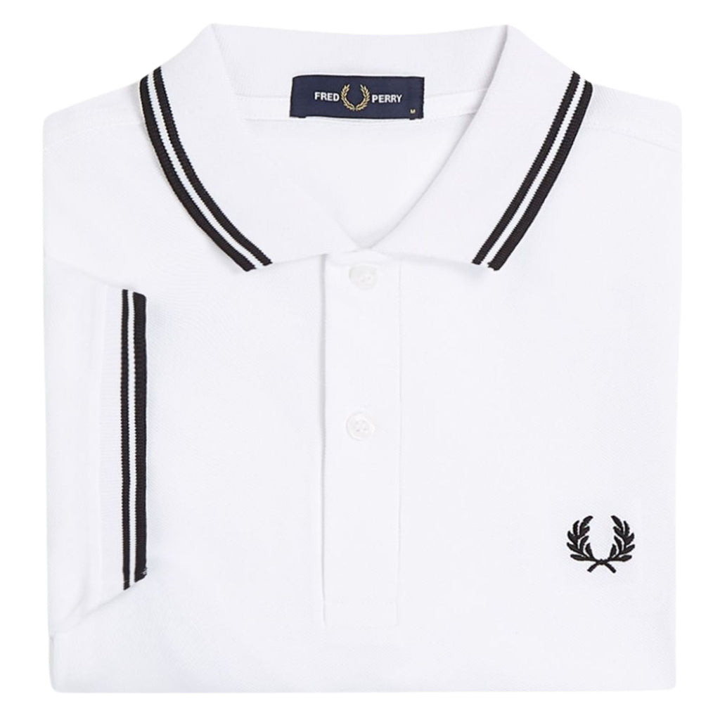 Fred Perry M3600 Twin Tipped Polo Shirt - White