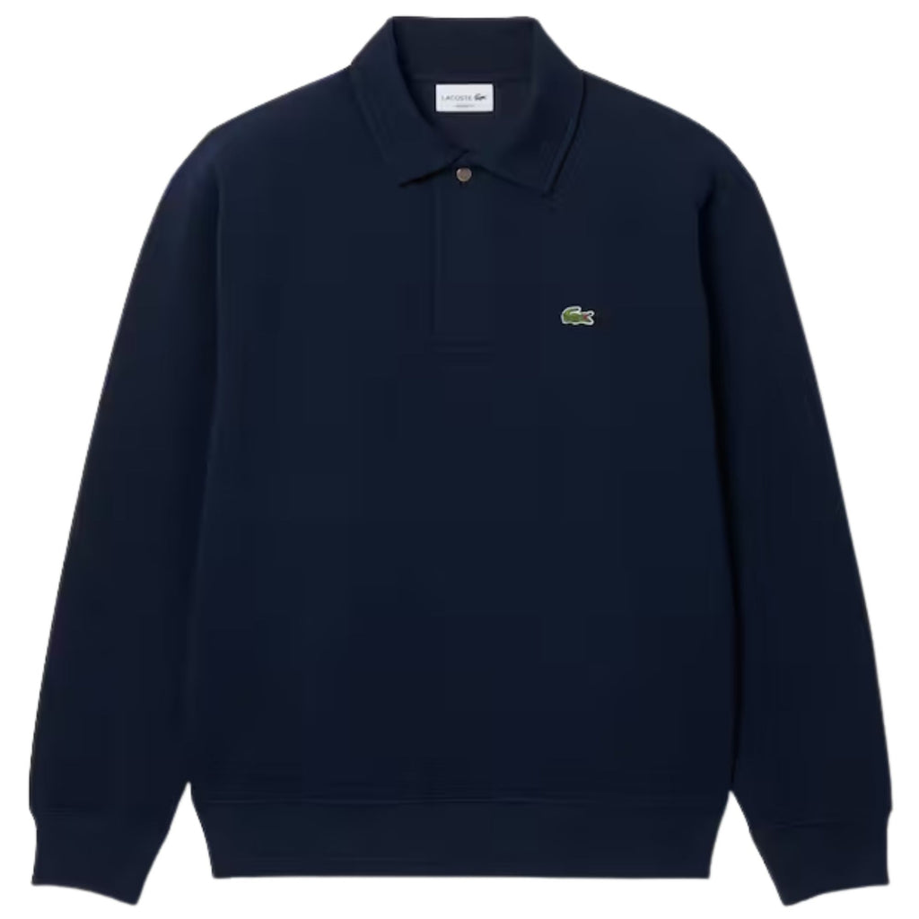 Lacoste Polo Collar Piqué Sweatshirt - Midnight Blue