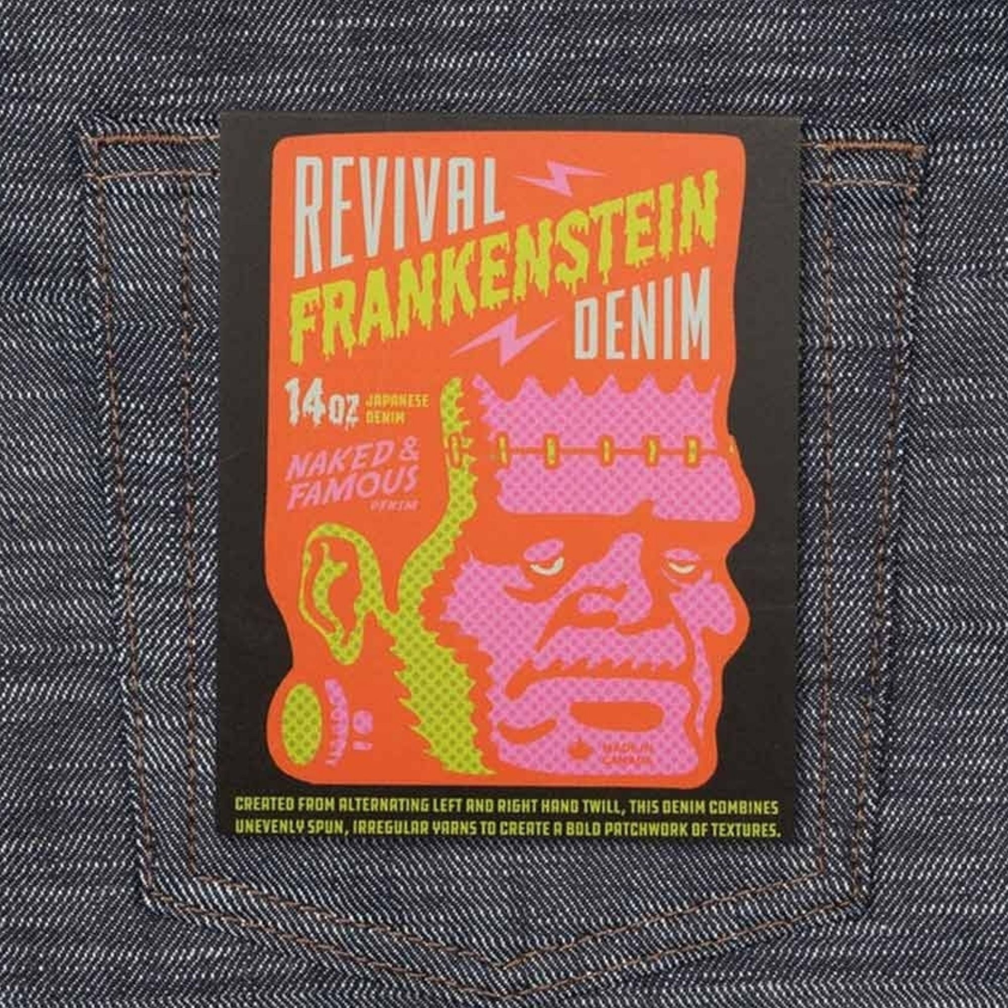 Weird Guy Revival Frankenstein Denim Jeans - Indigo