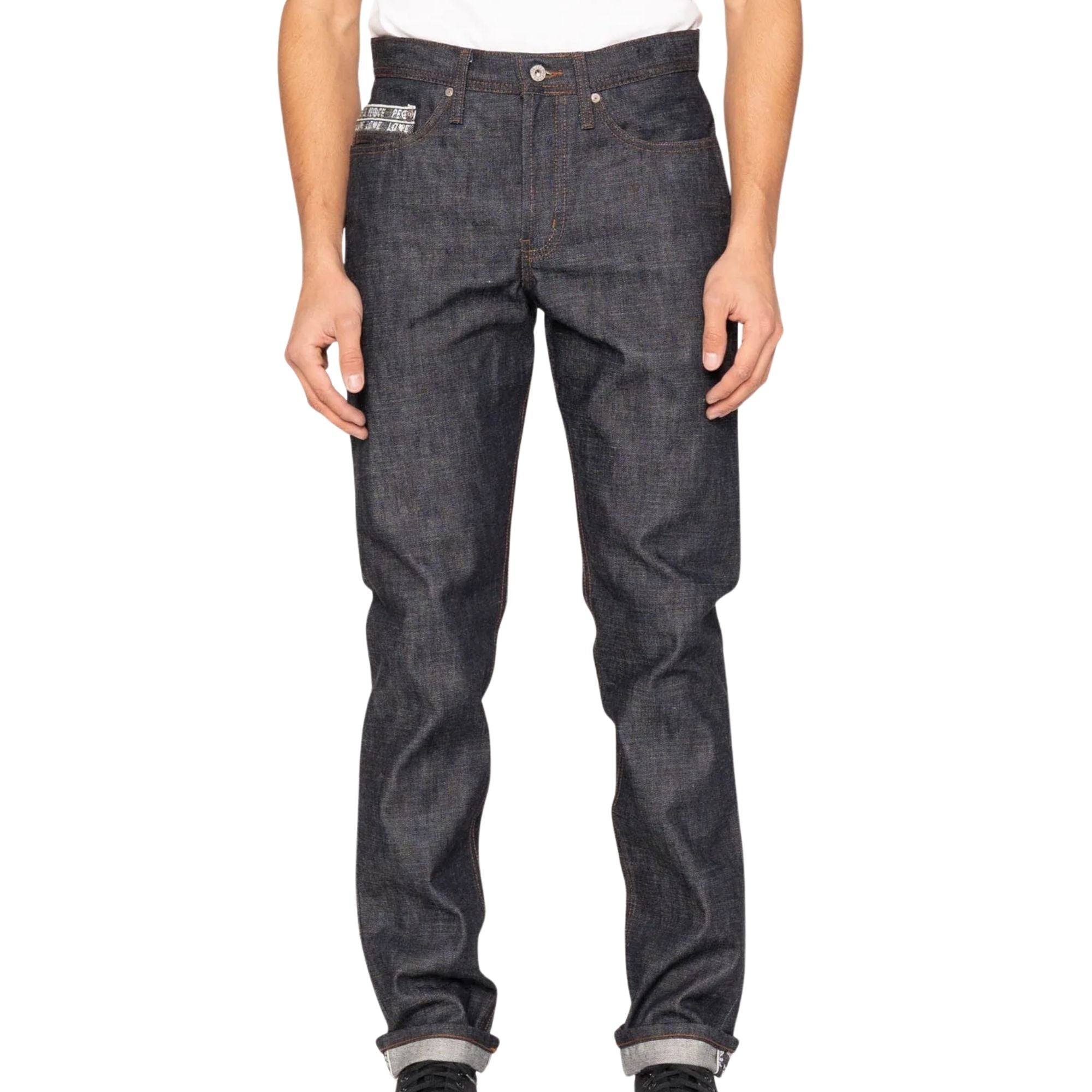 Weird Guy Love & Peace Selvedge Jeans - Indigo