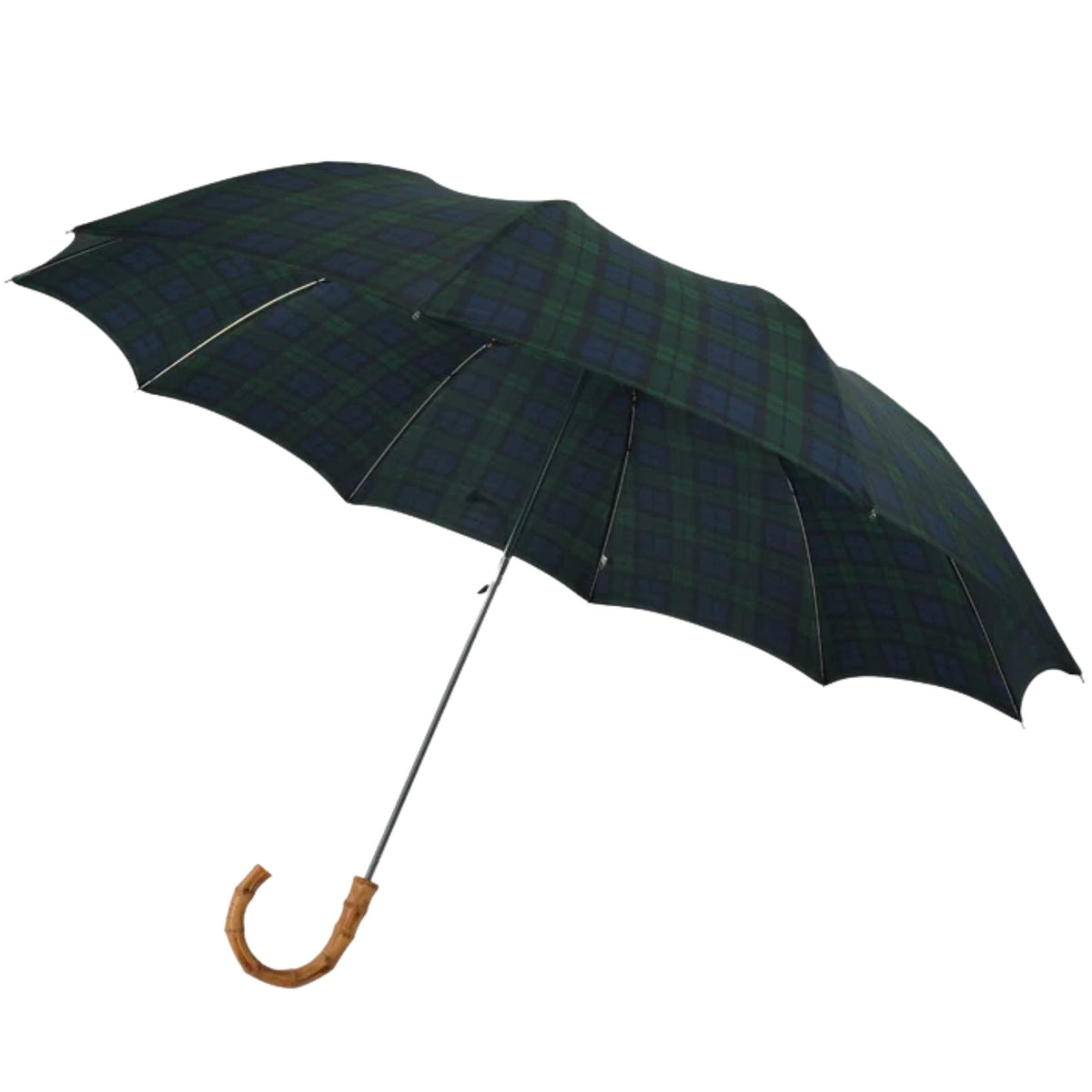 Fox Umbrellas TEL4 Whangee Crook Umbrella - Blackwatch