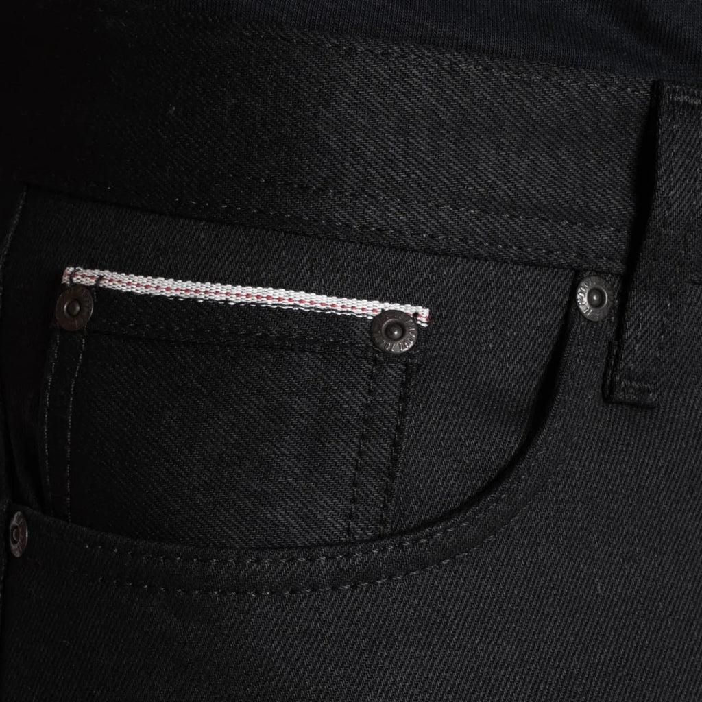Naked and Famous Denim Weird Guy Cobra Stretch Selvedge - Black