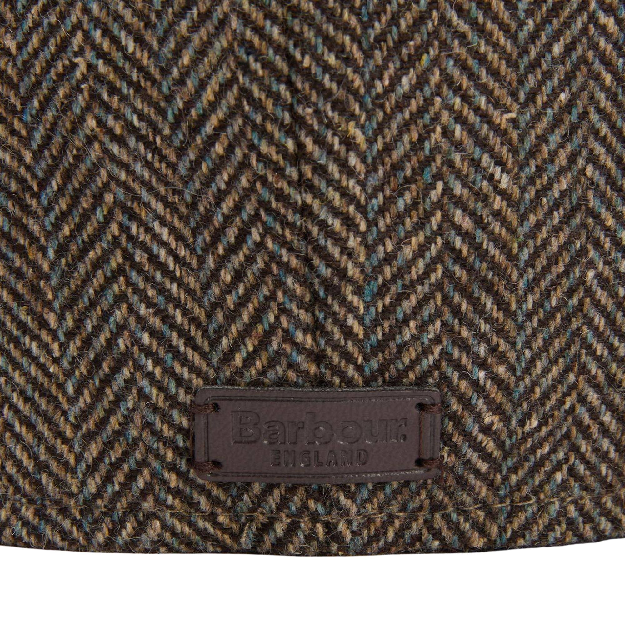 Barbour Fyne Tweed Baker Boy Cap - Brown