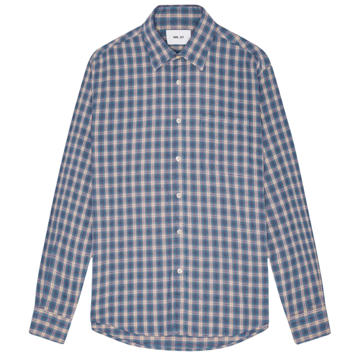 NN07 Deon Shirt - Blue Check