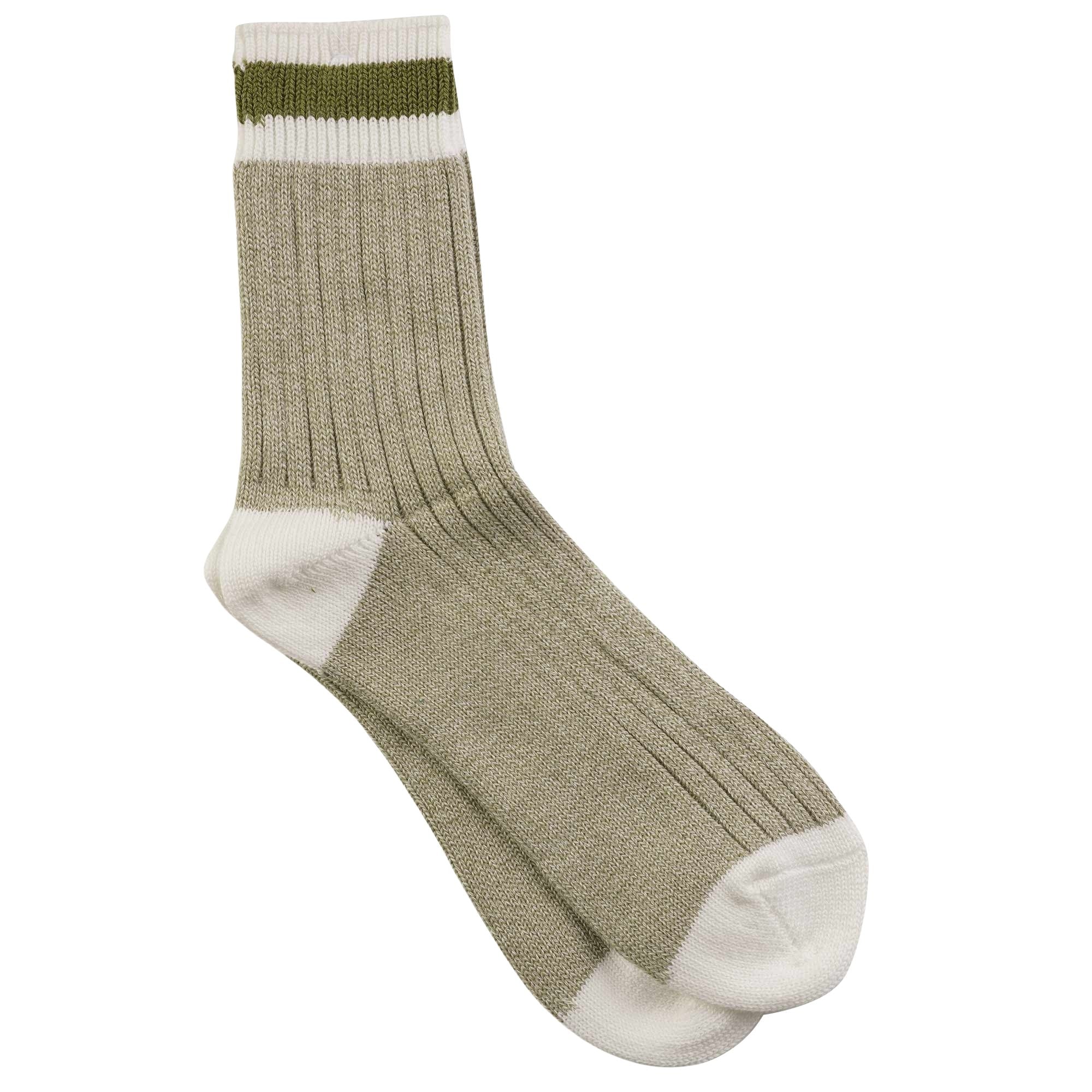 Anonymous Ism Tuck Cuff Stripes Crew Socks - Army