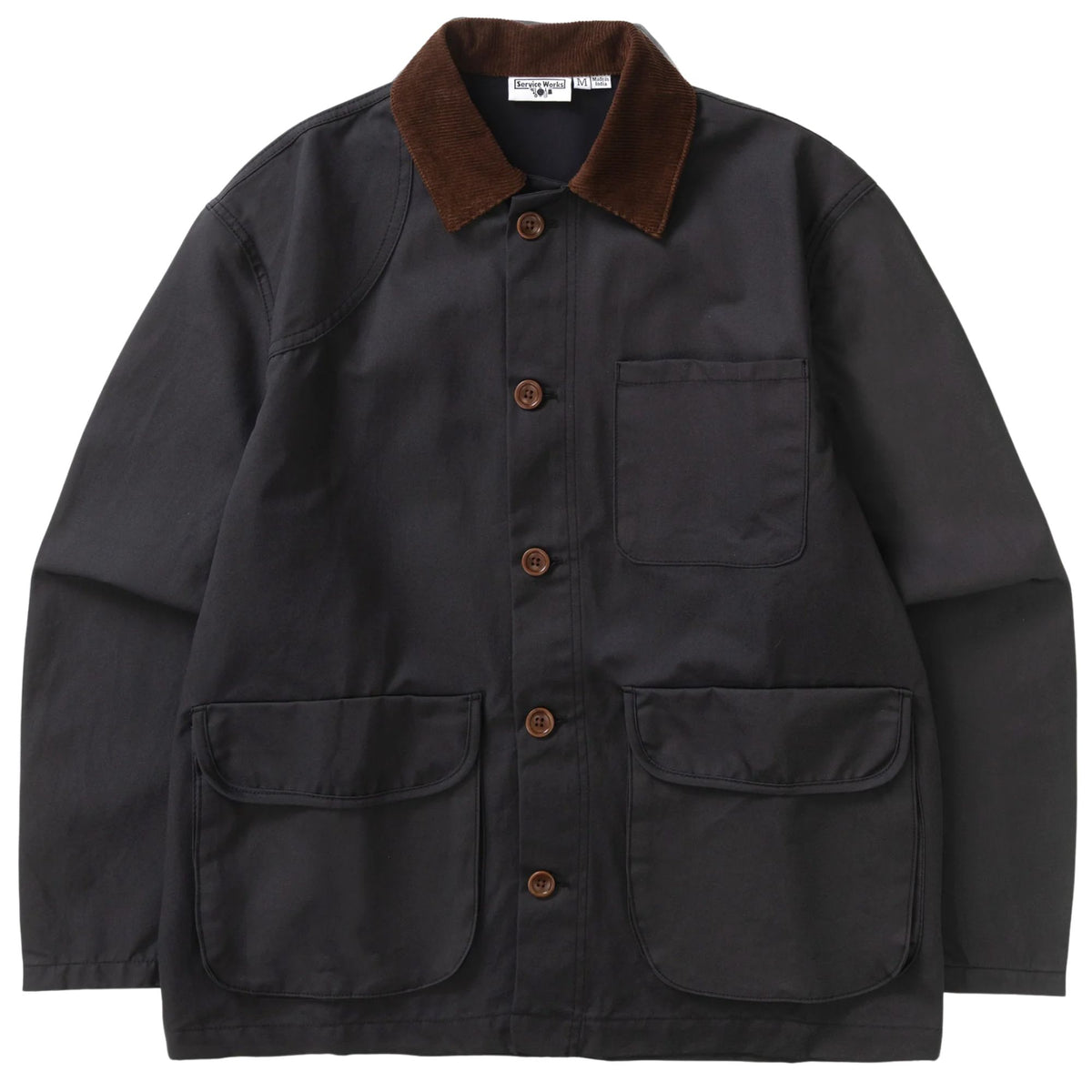 Service Works Waxed Barn Coat - Black