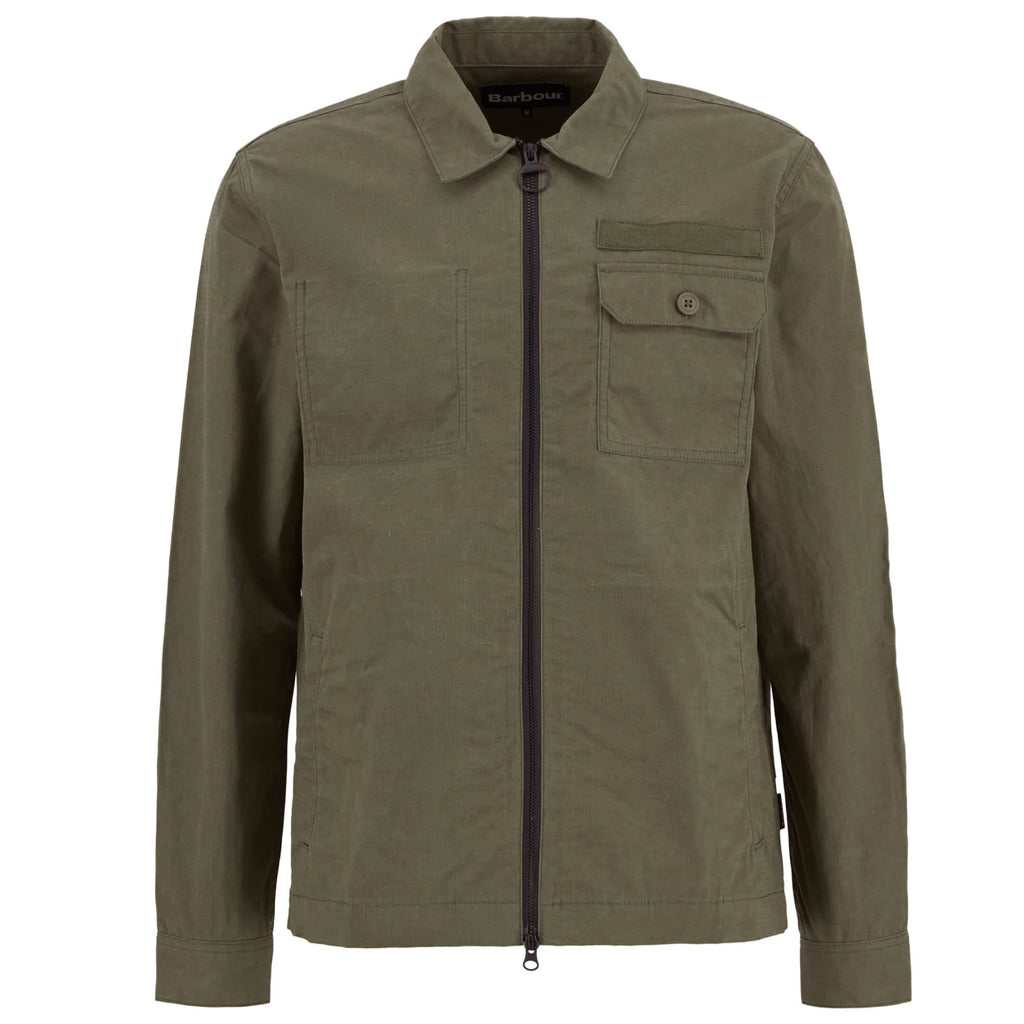 Barbour Crail Wax Ripstop Overshirt - Concrete