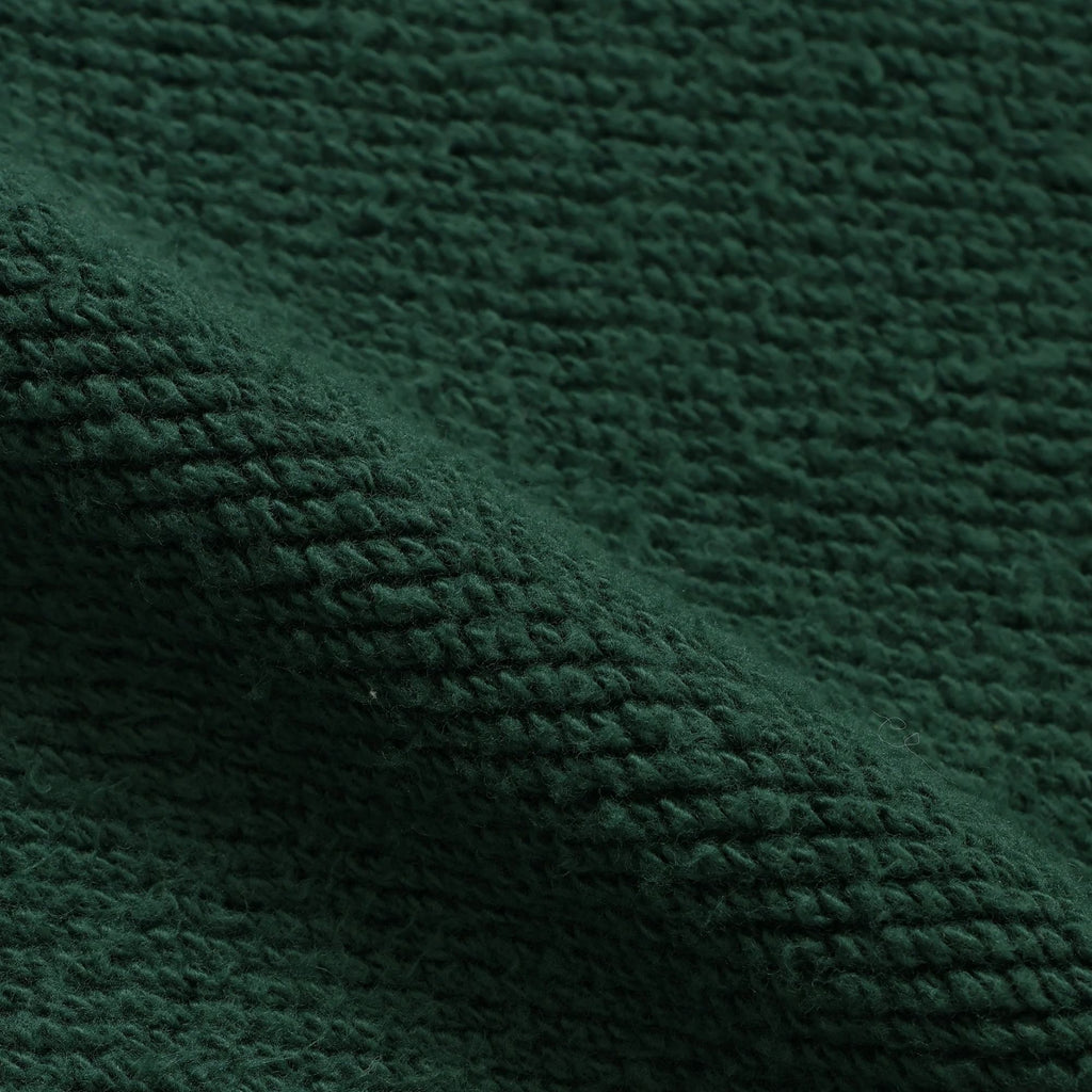 Wonder Looper Double Heavyweight French Terry Pullover Crewneck - Racing Green