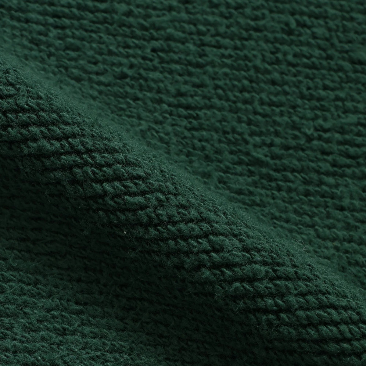 Wonder Looper Double Heavyweight French Terry Pullover Crewneck - Racing Green