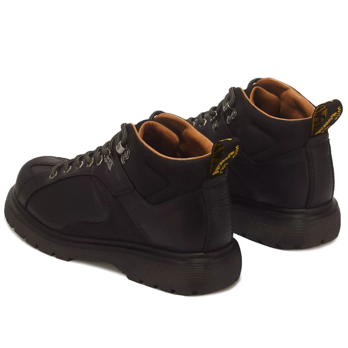 Dr. Martens Wayborne Old Harness Leather Lace Up Boots  - Black