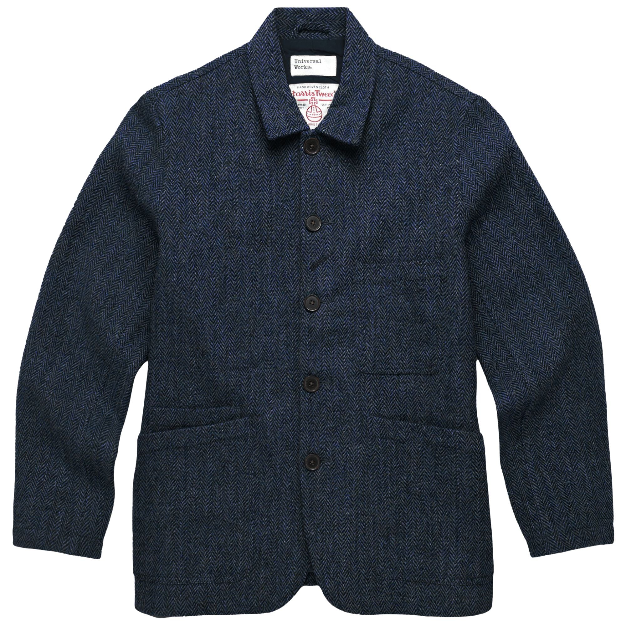 Universal Works Harris Tweed OG Bakers Jacket - Blue/Black