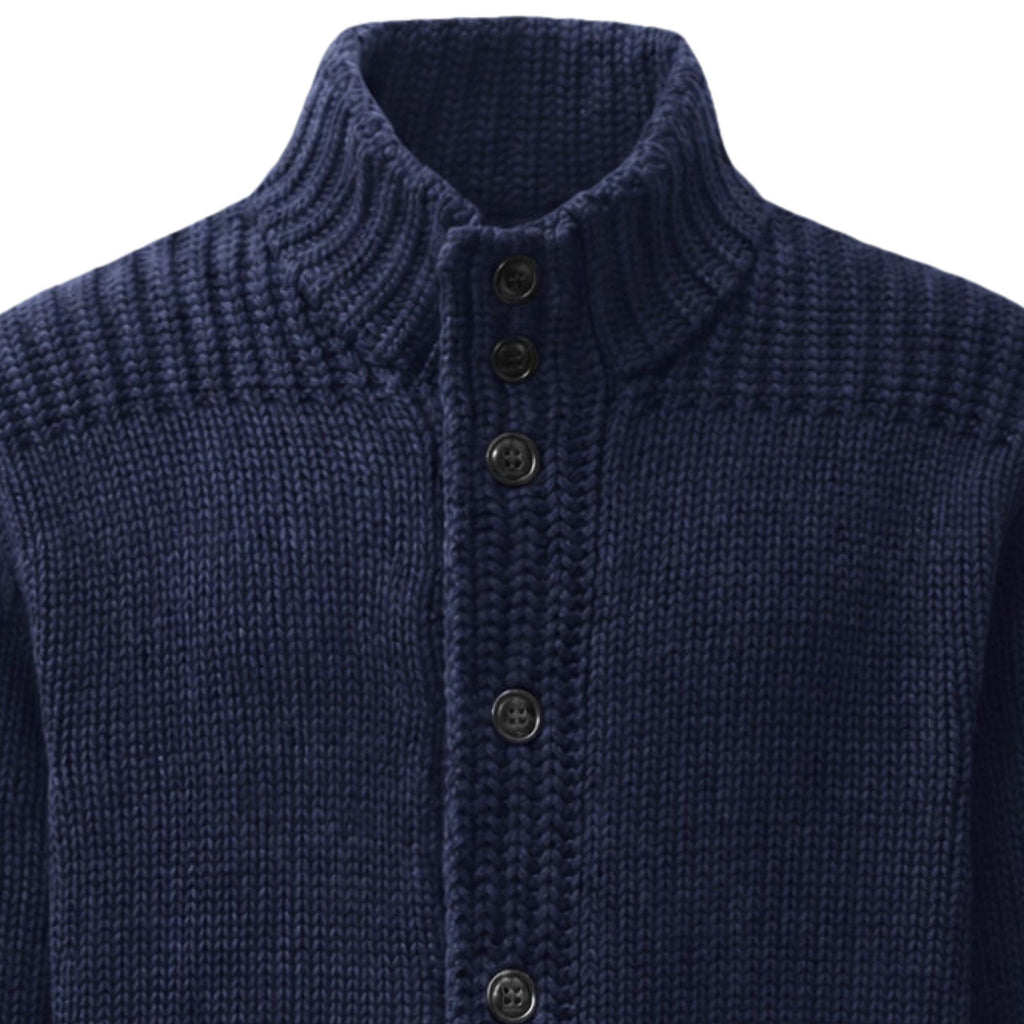 C.P Company Lambswool Lens Button Sweater - Total Eclipse