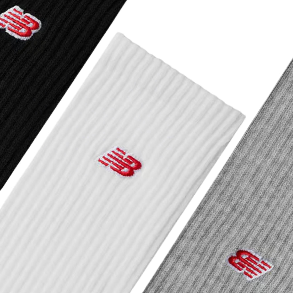 New Balance	Patch Logo Crew Socks 3 Pack - Multi