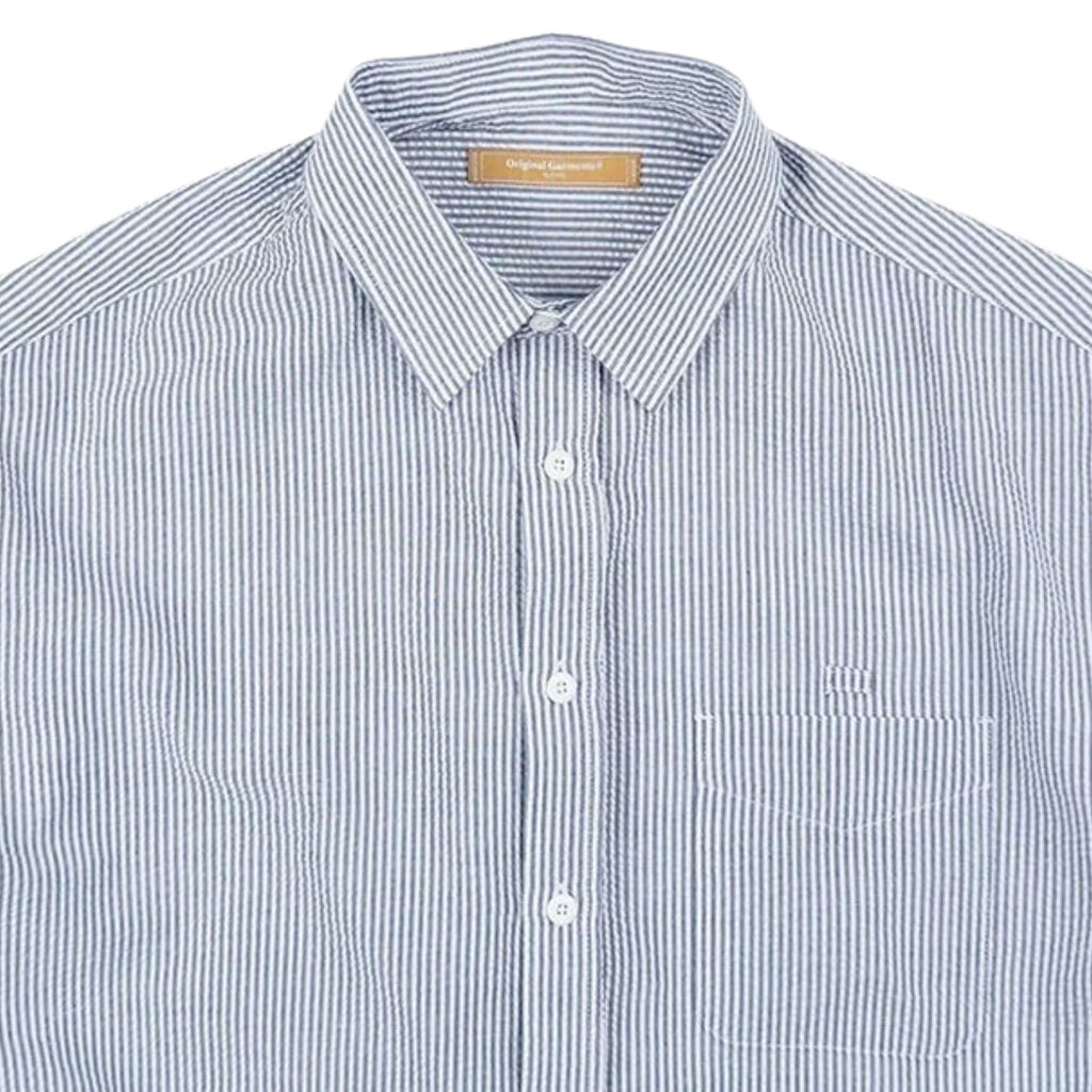 FrizmWORKS OG Stripe Seersucker Shirt - Blue
