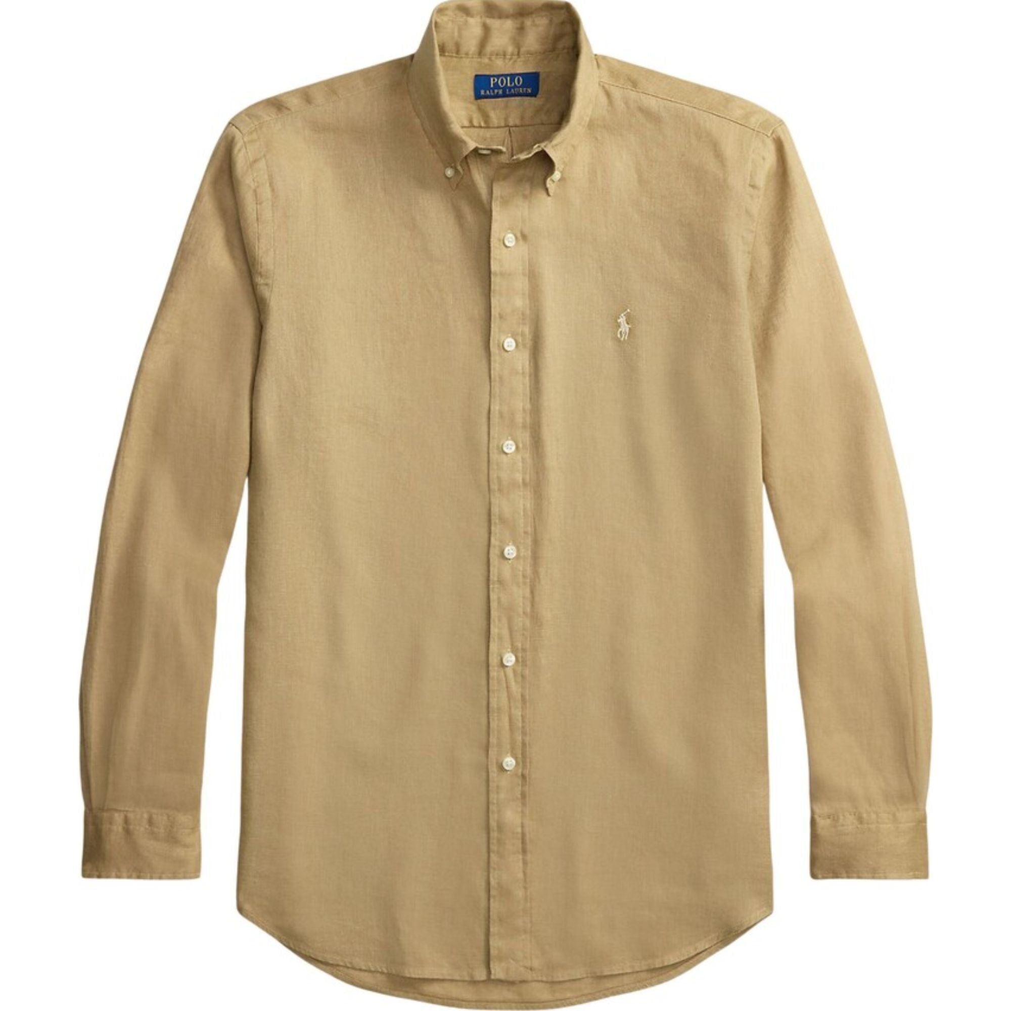 Custom Fit Linen Shirt - Tan