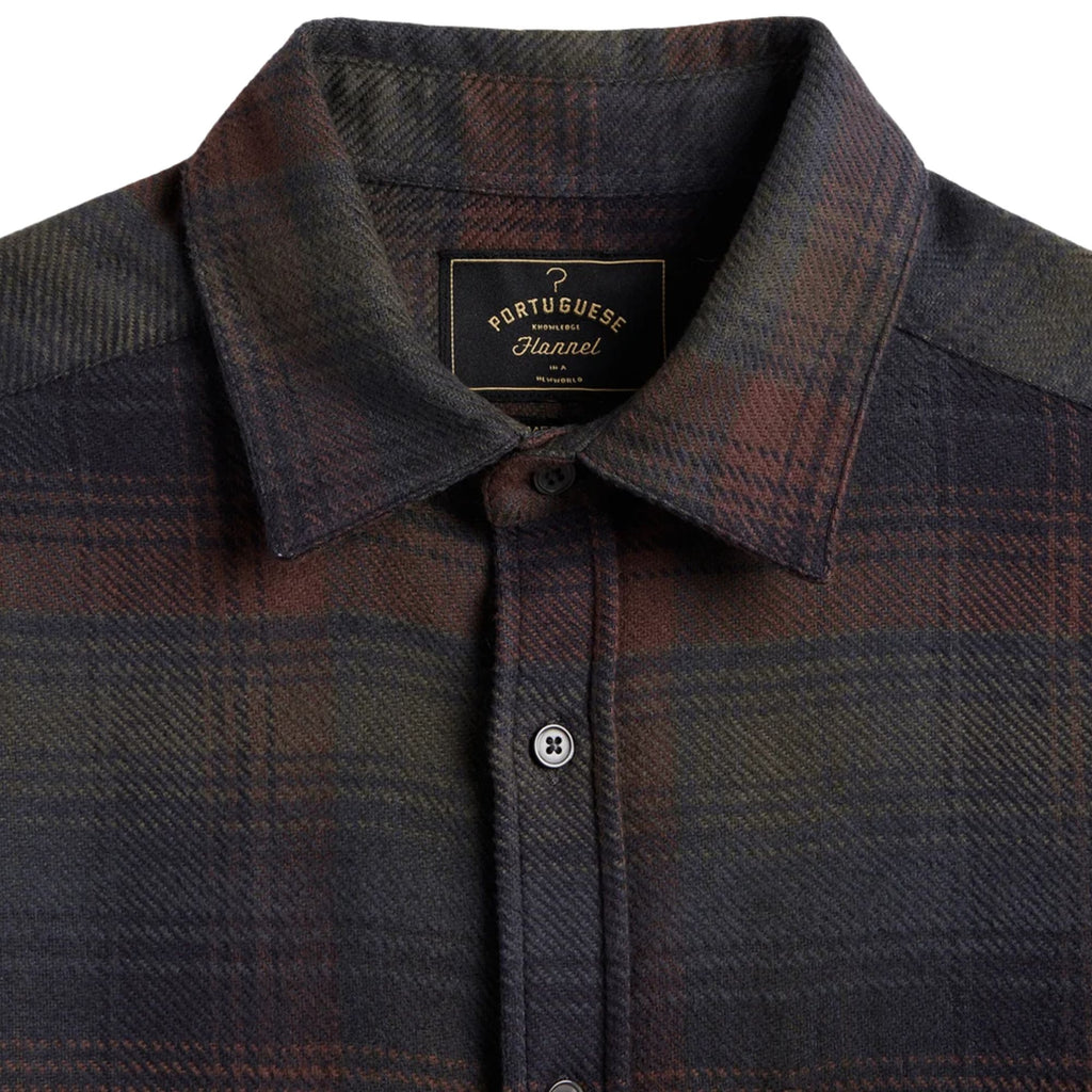 Portuguese Flannel Old Pine Flannel Shirt - Forest Ombre