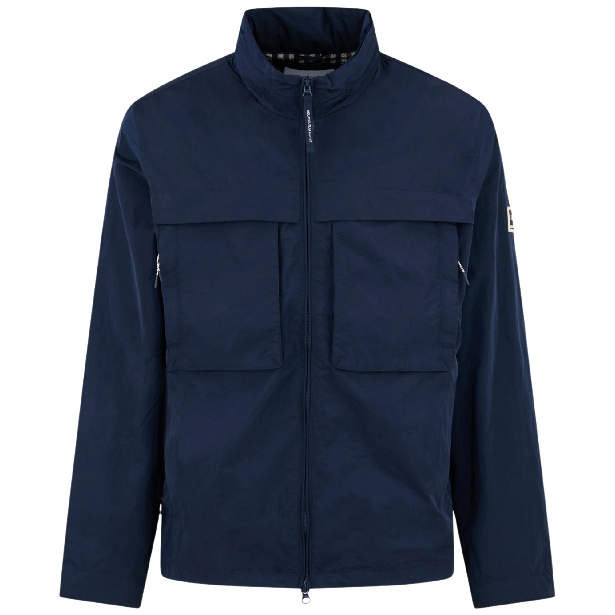 Aquascutum Lamina Mock Neck Jacket - Navy 06JK002-N – Stuarts London
