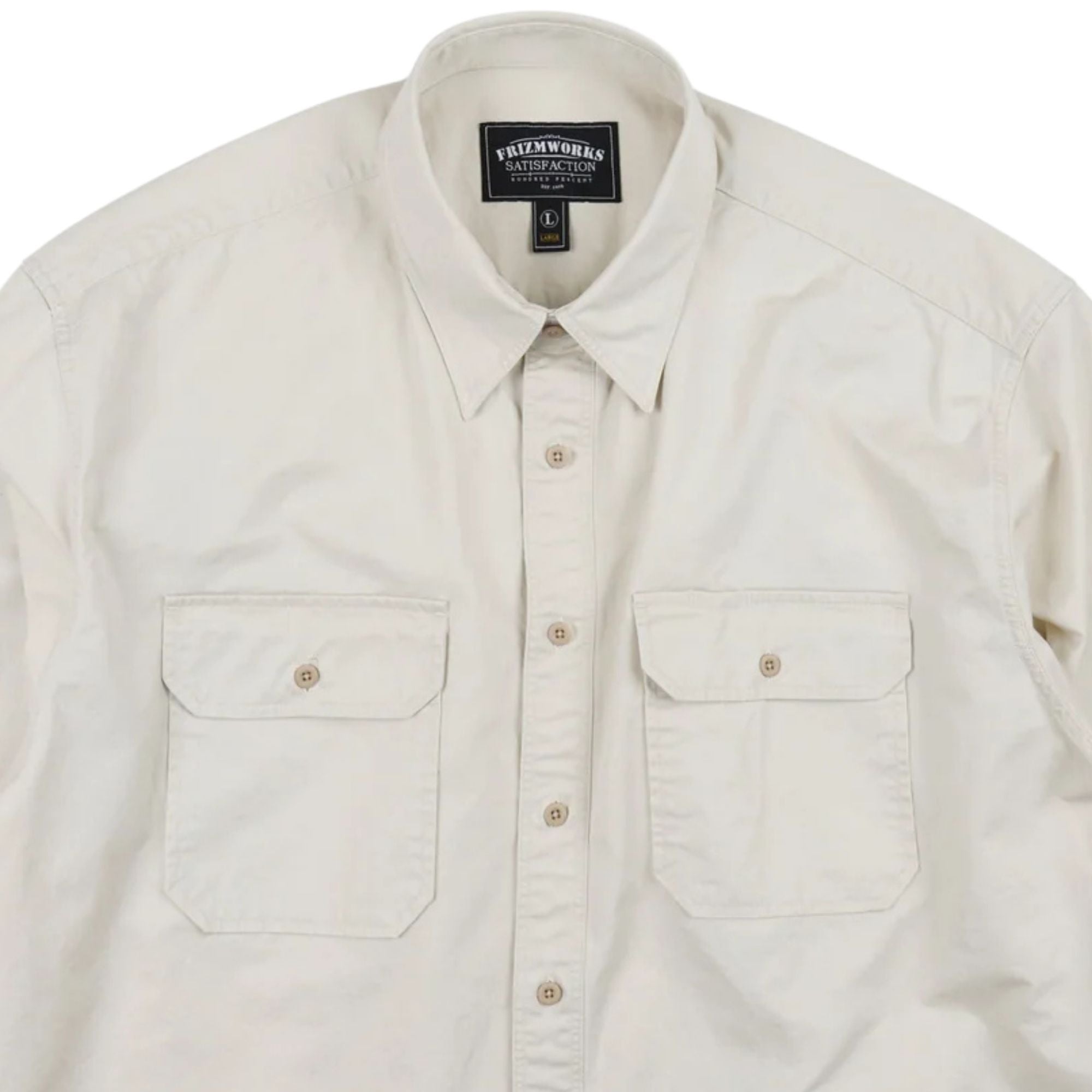 FrizmWORKS Chino Officer Shirt - Ivory