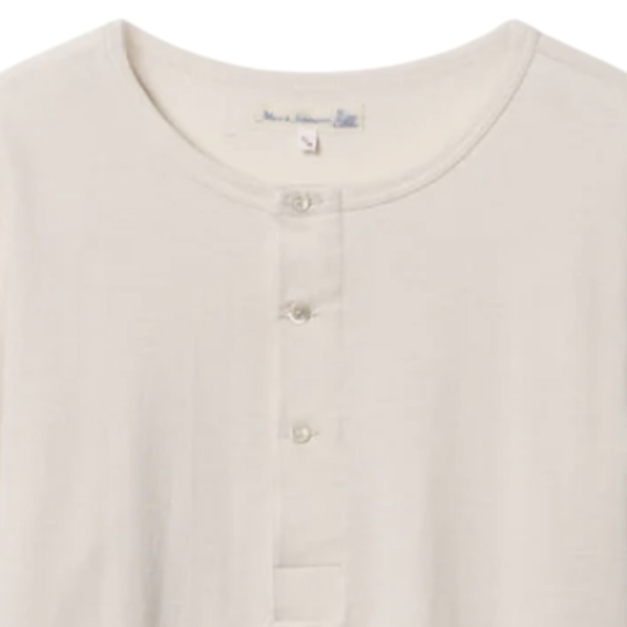 2M06 Vintage Machine Refined Classic Fit Long Sleeve Henley - Natural