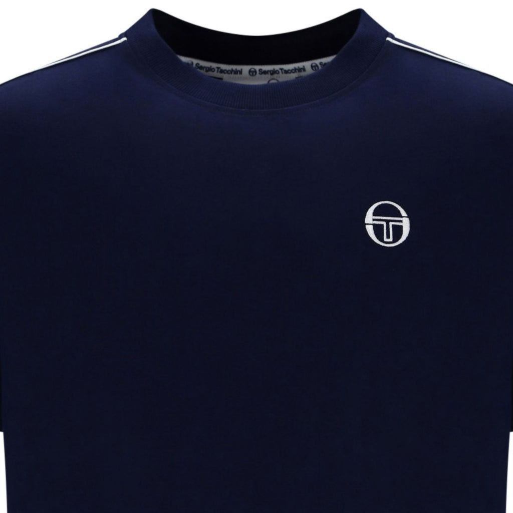 Sergio Tacchini Santis Raised Logo T-Shirt - Maritime Blue/Gardenia