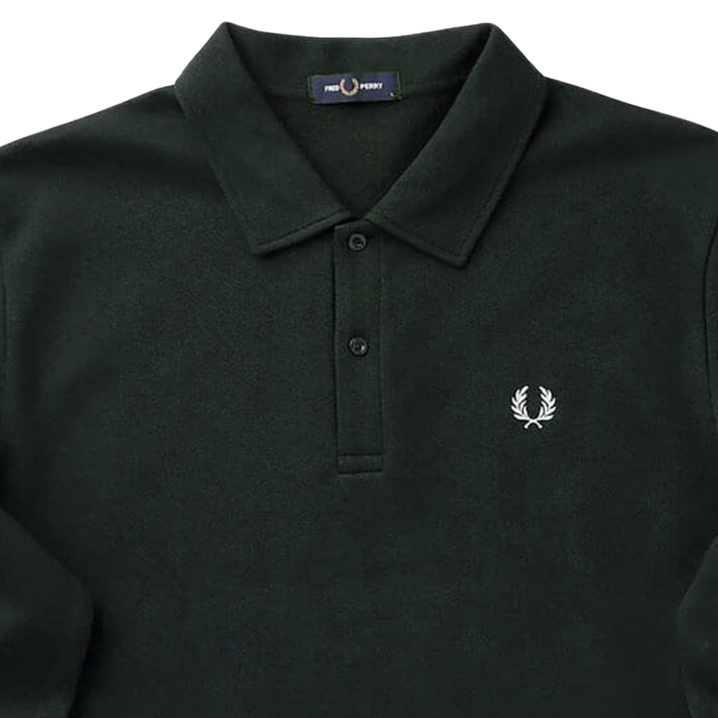 Fred Perry Pique Collared Sweatshirt - Green
