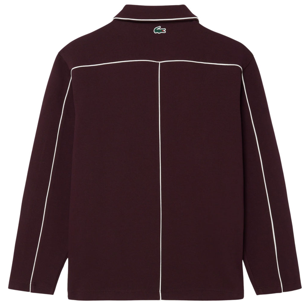Lacoste Tennis Heritage Zipped Badge Accent Sweatshirt - Merlot
