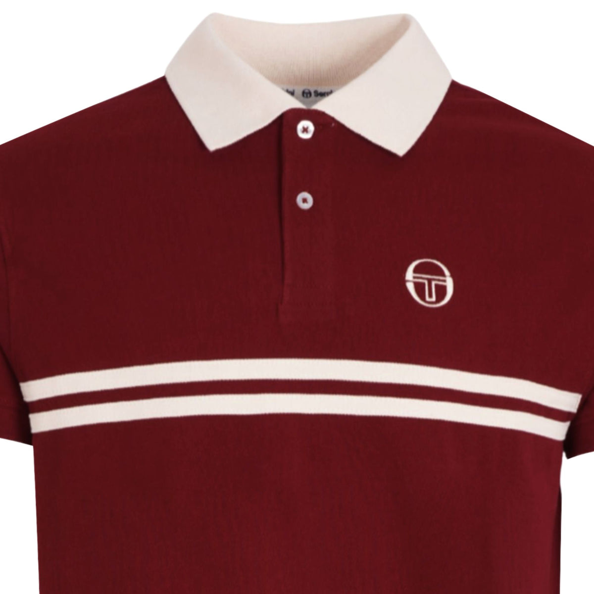 Sergio Tacchini x Stuarts Supermac Polo Shirt - Merlot/Buttercream