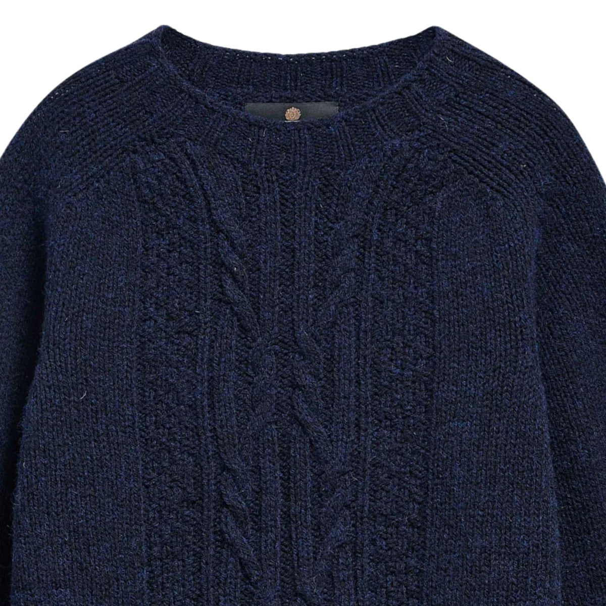 Barbour Natural Yarm Cable Crew Jumper - Navy