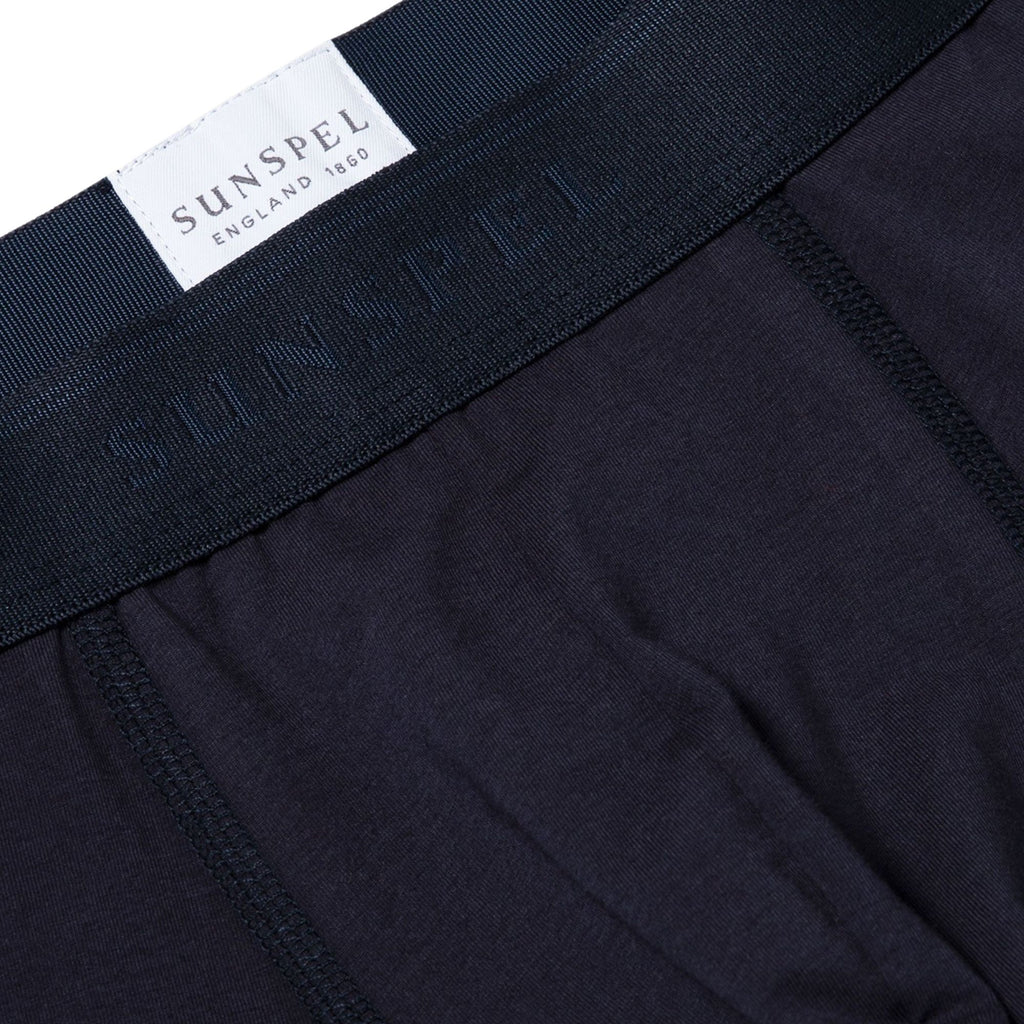 Sunspel Stretch Cotton Boxer Briefs - Navy
