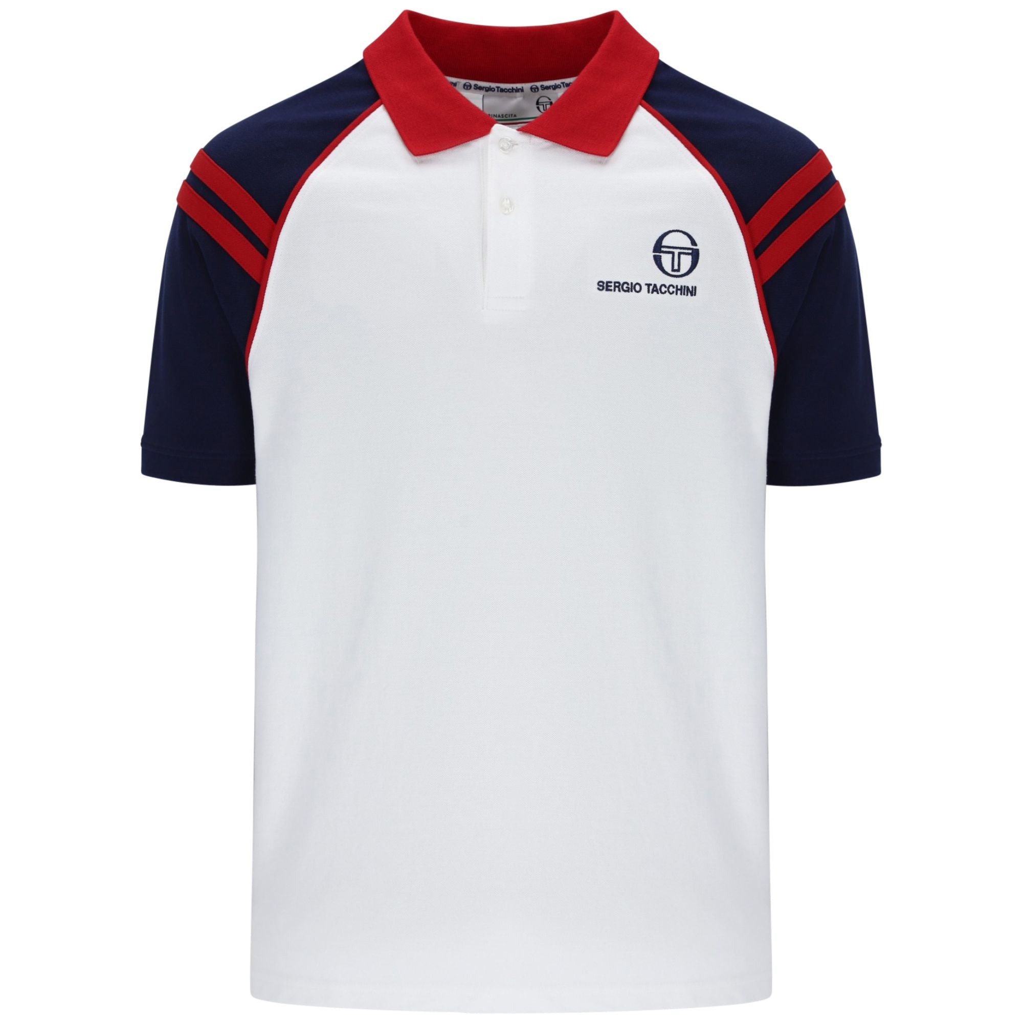 Sergio Tacchini Cortona Polo Shirt - White/Blue