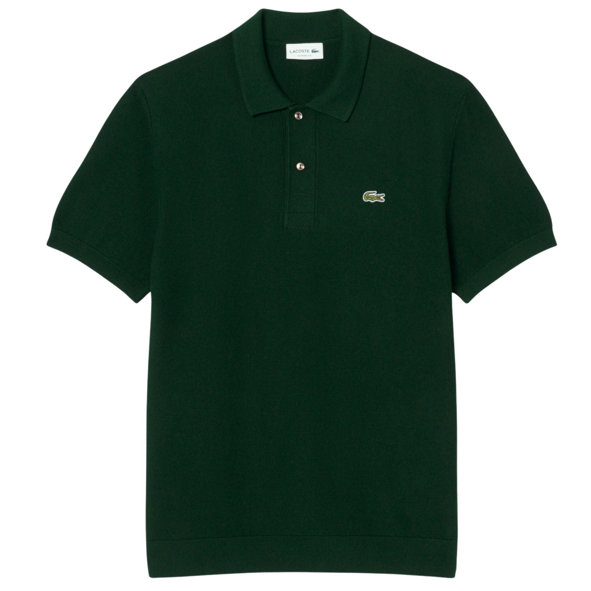 Lacoste Classic Fit Knitted Polo Shirt - Green