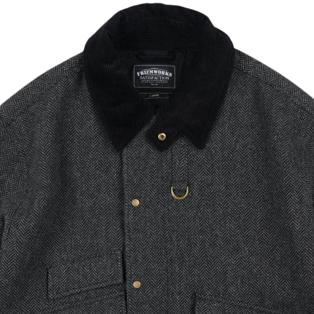 FrizmWORKS Herringbone Wool Hunting Jacket - Black
