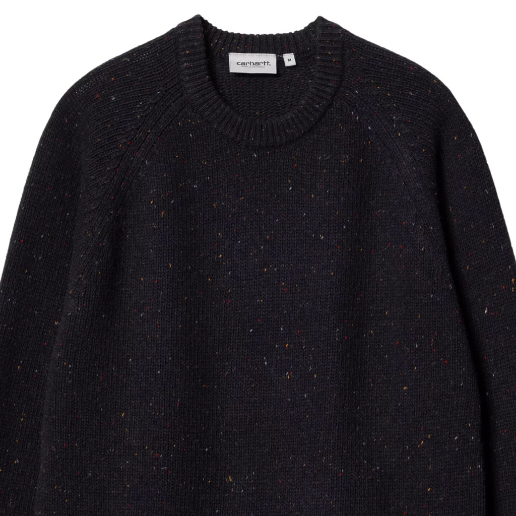 Carhartt WIP Anglistic Sweater - Speckled Dark Navy
