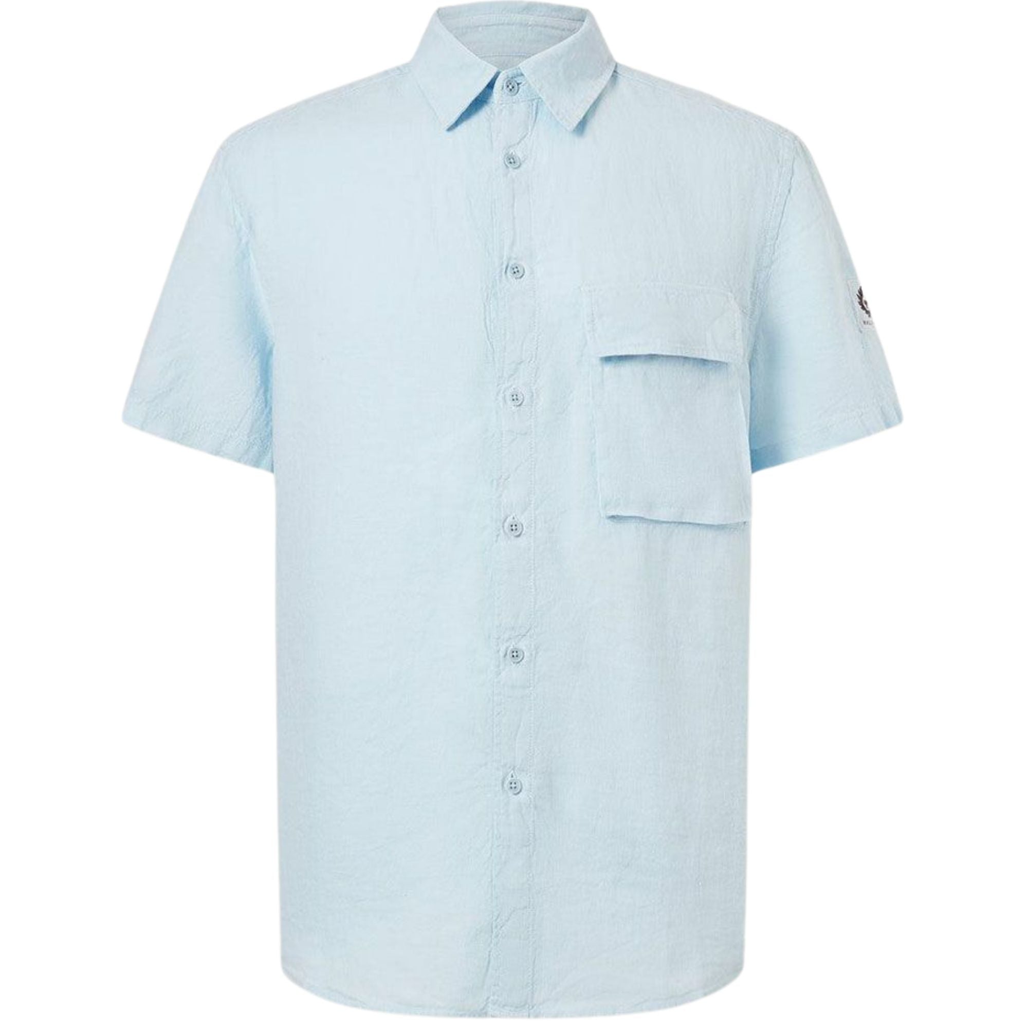 Belstaff Scale Short Sleeve Shirt - Sky Blue
