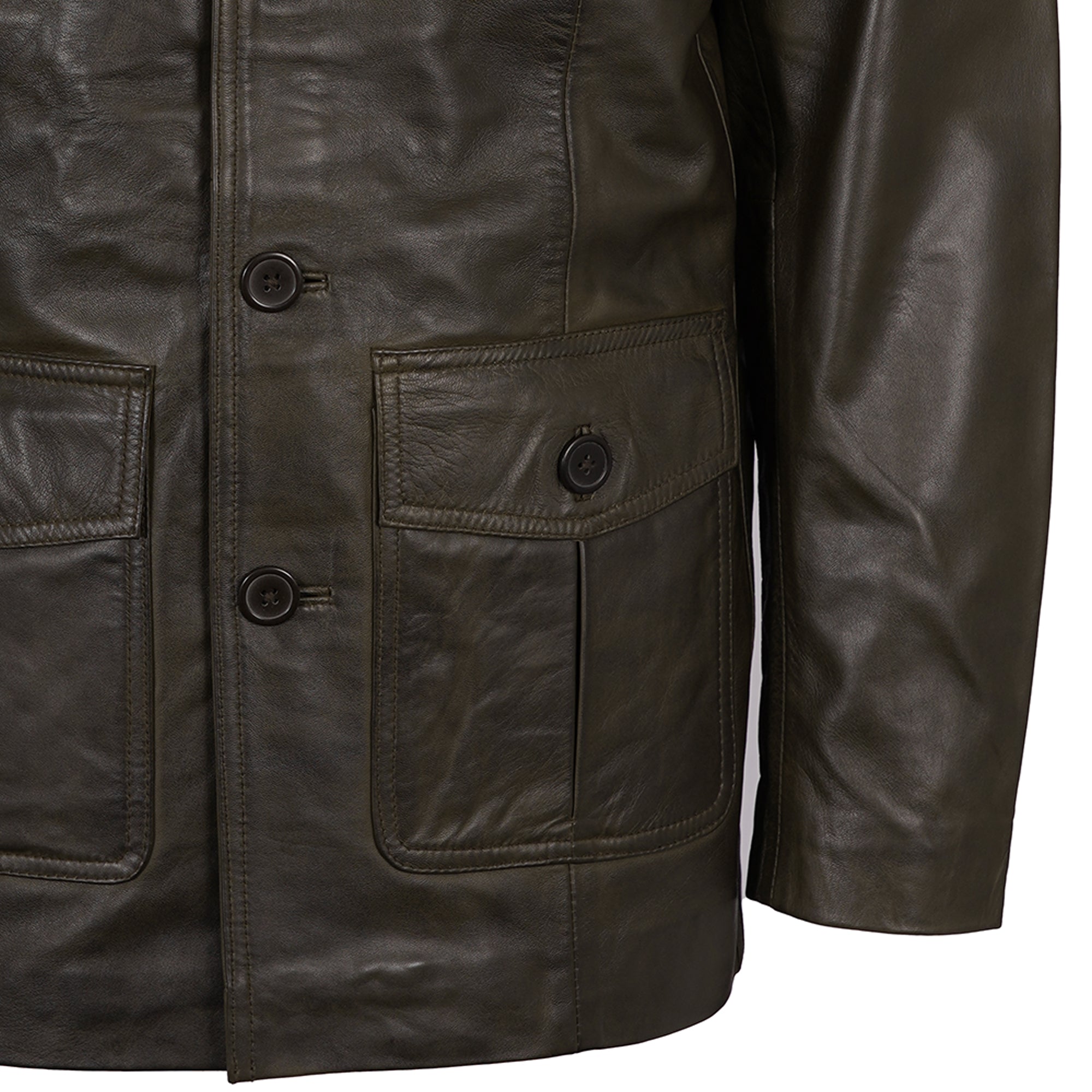 Safari Leather Jacket - Brown