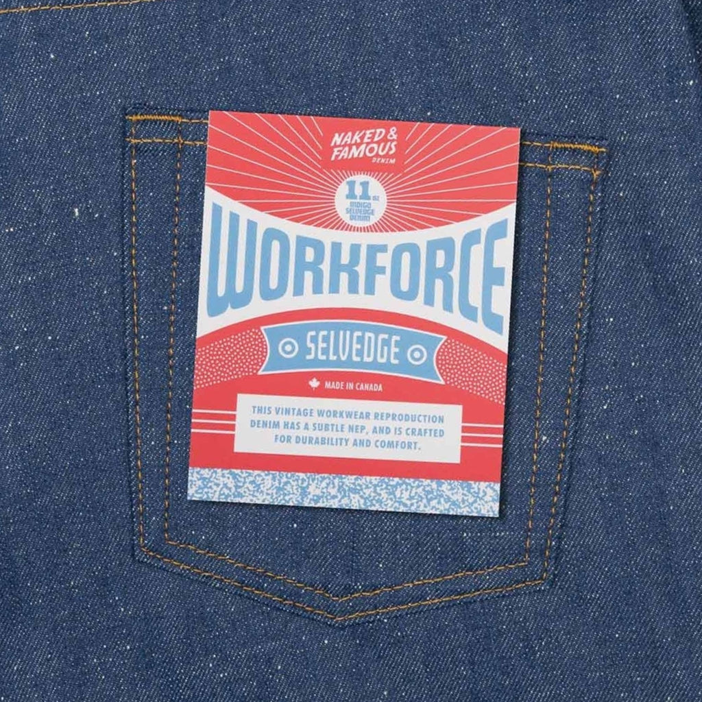 Naked and Famous Denim Weird Guy Workforce Selvedge - Indigo