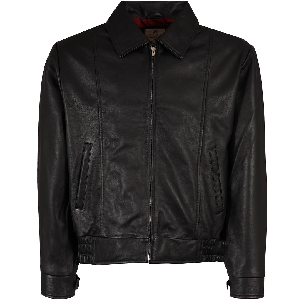 Leather Gab Jacket - Black