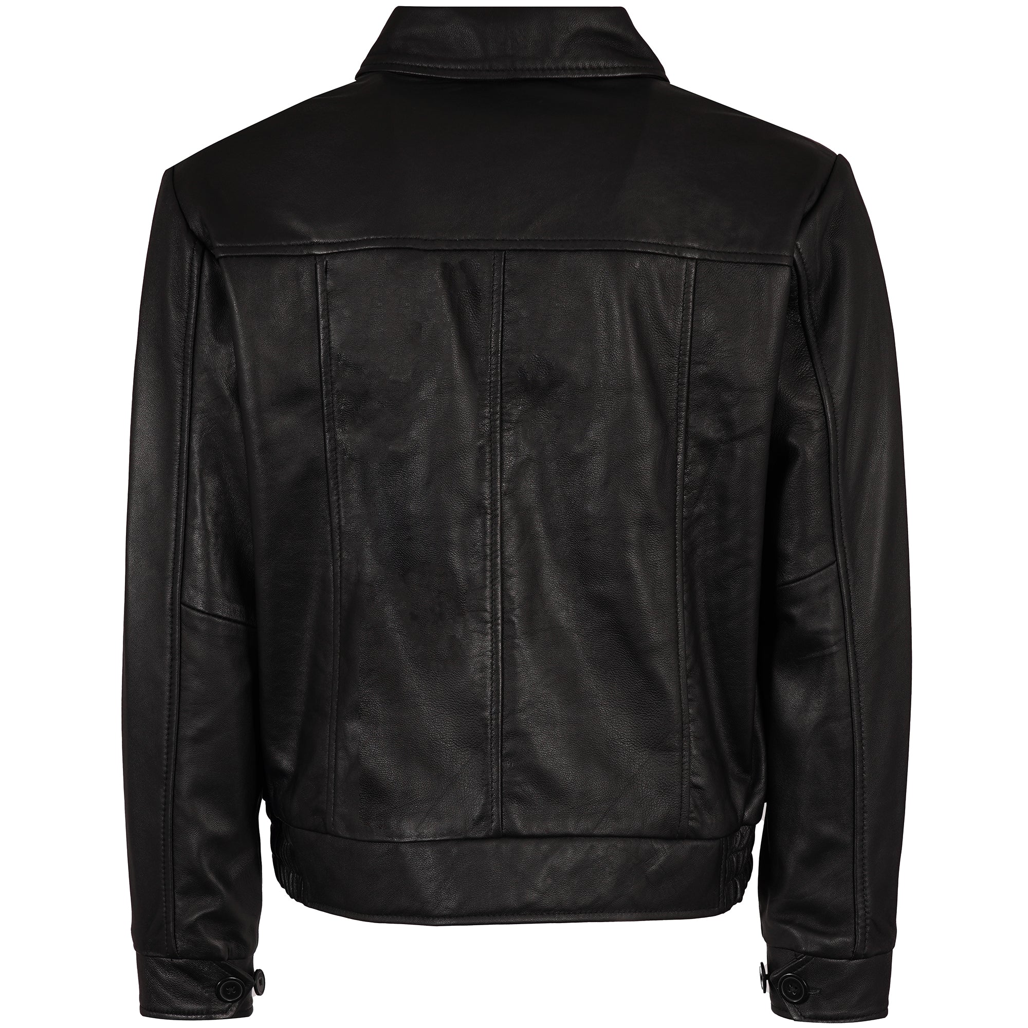 Leather Gab Jacket - Black