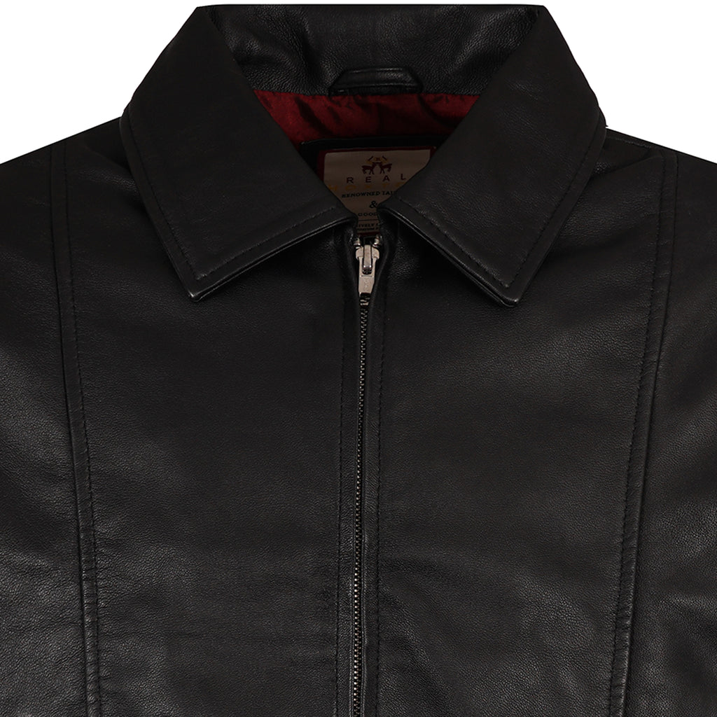 Leather Gab Jacket - Black