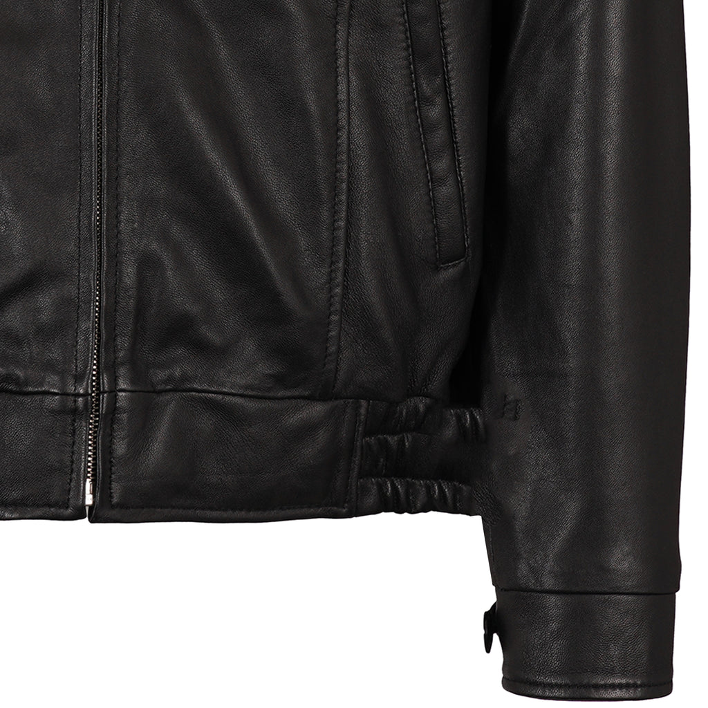 Leather Gab Jacket - Black
