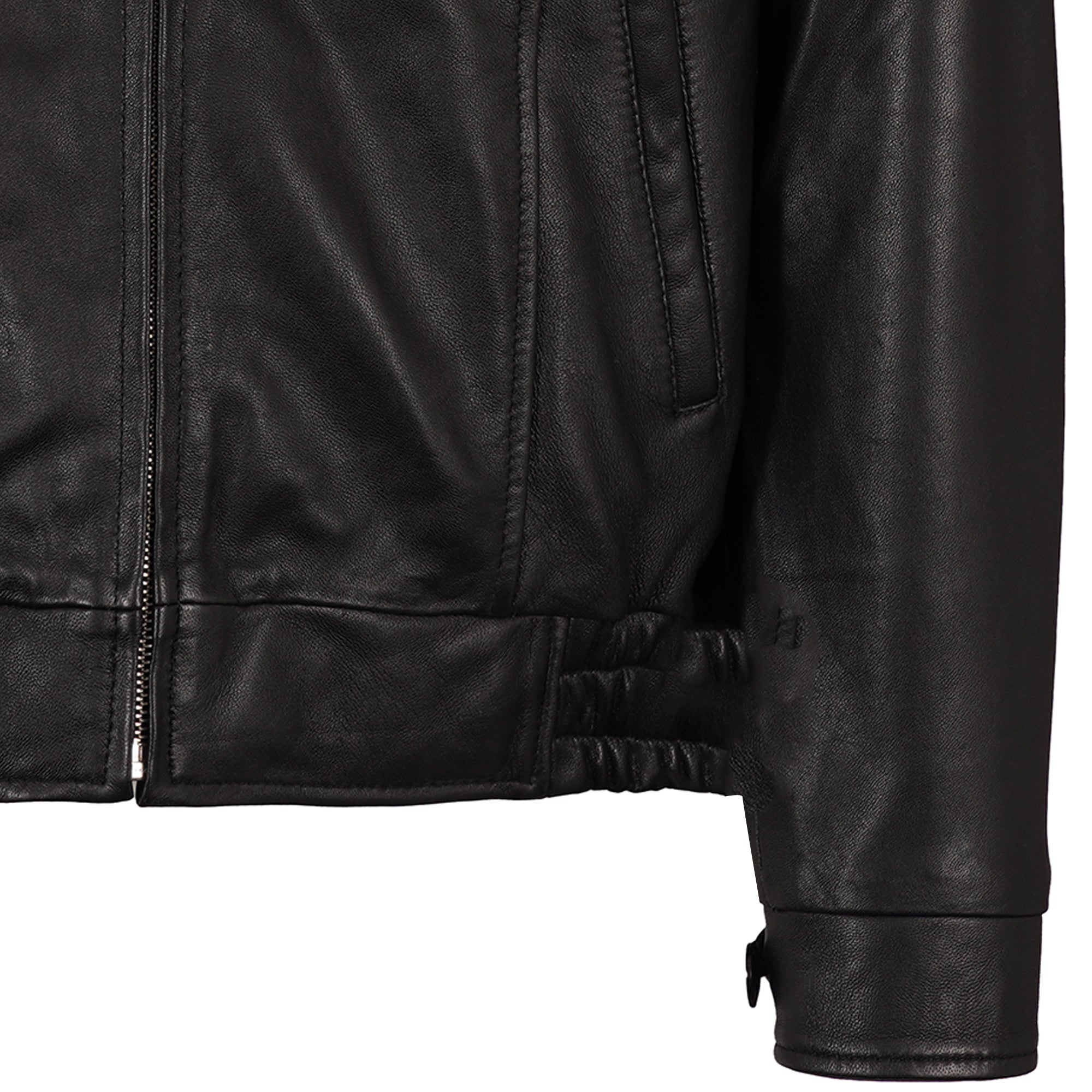 Leather Gab Jacket - Black