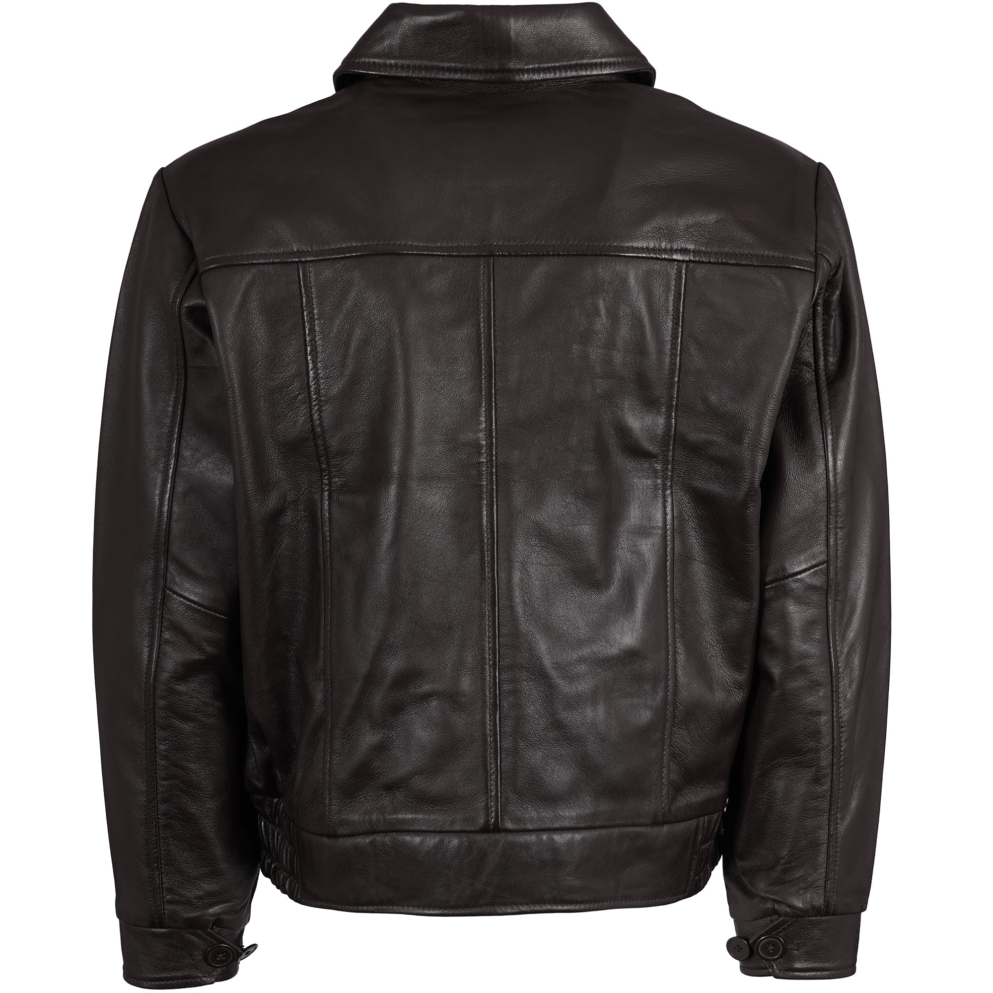 Leather Gab Jacket - Brown
