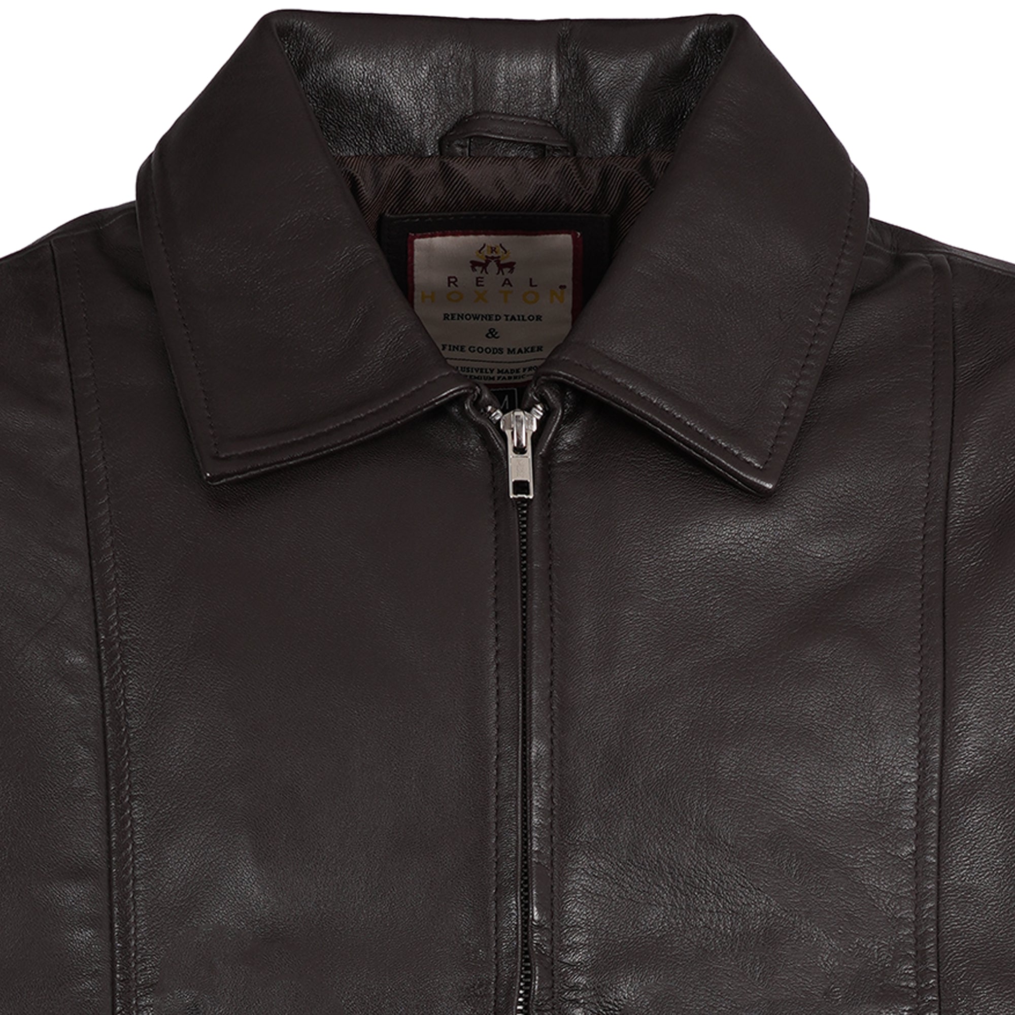 Leather Gab Jacket - Brown