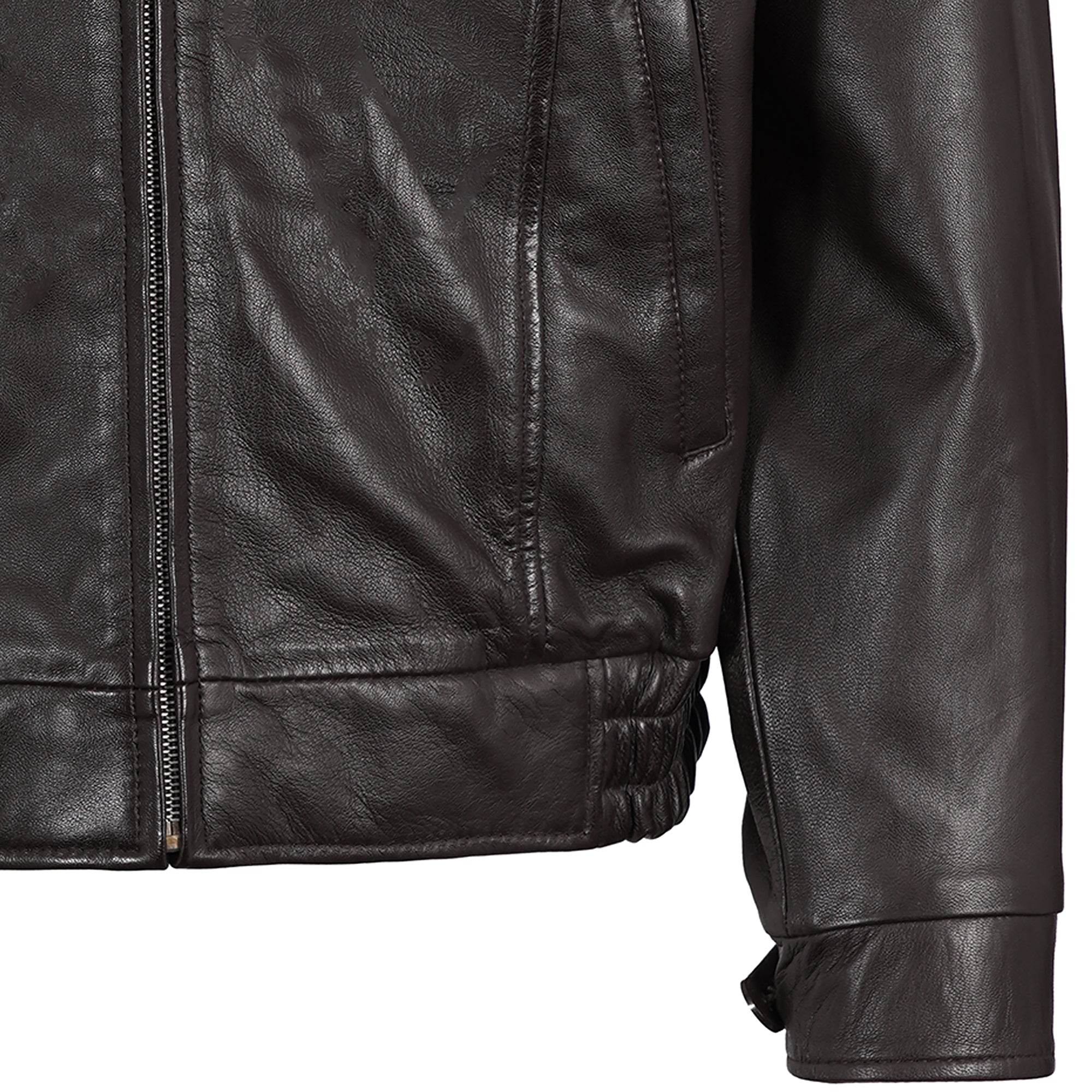 Leather Gab Jacket - Brown