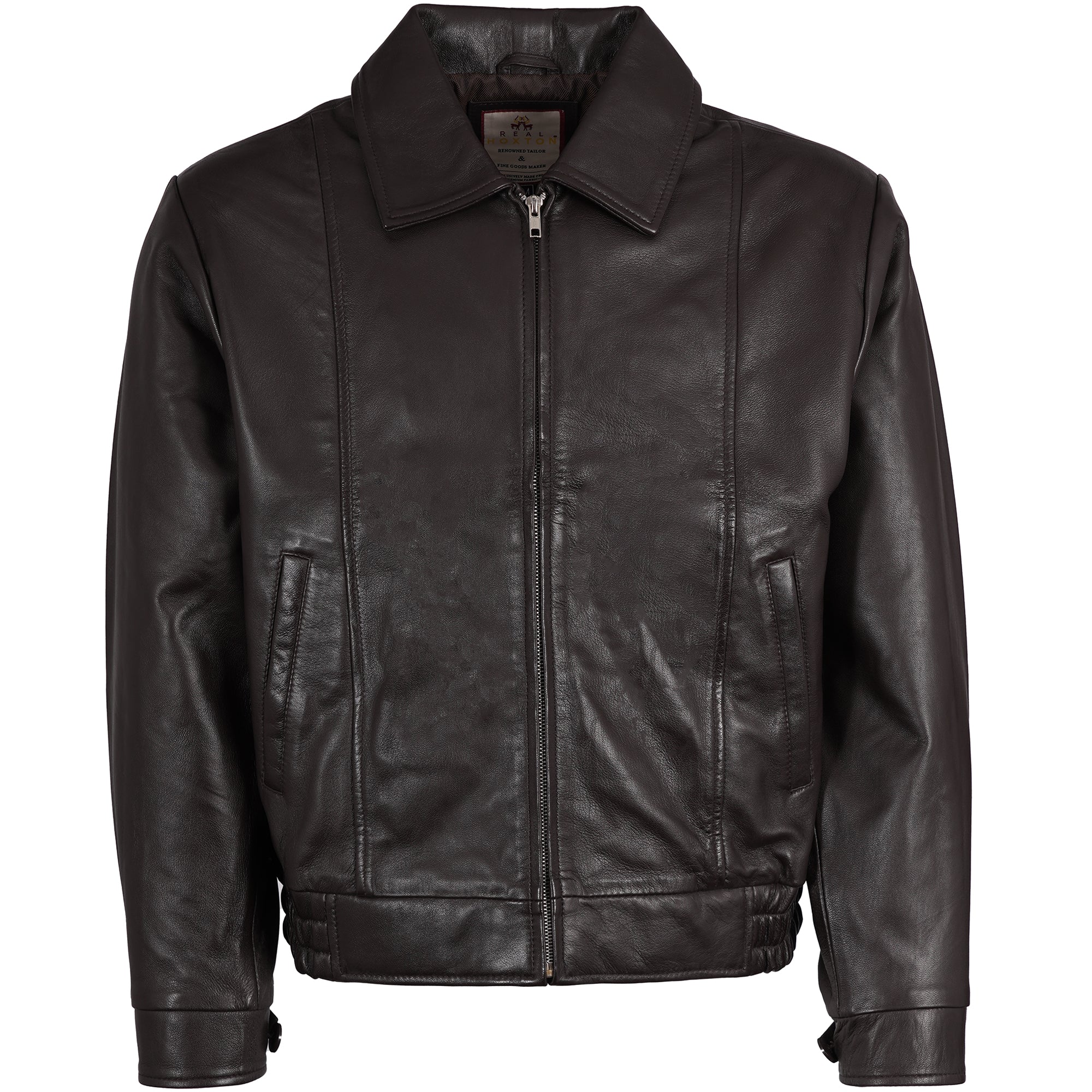Leather Gab Jacket - Brown
