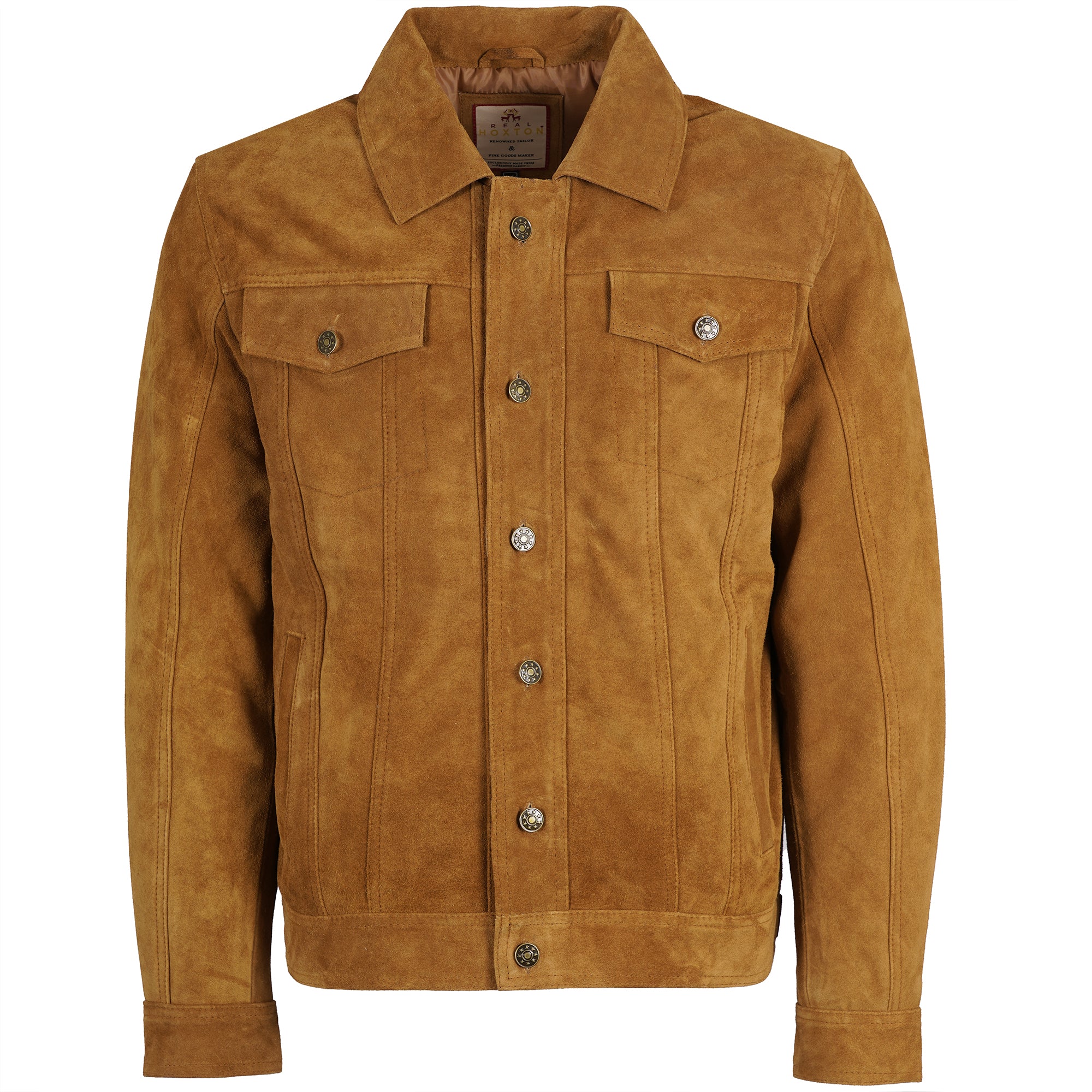 Suede Trucker Jacket - Tan
